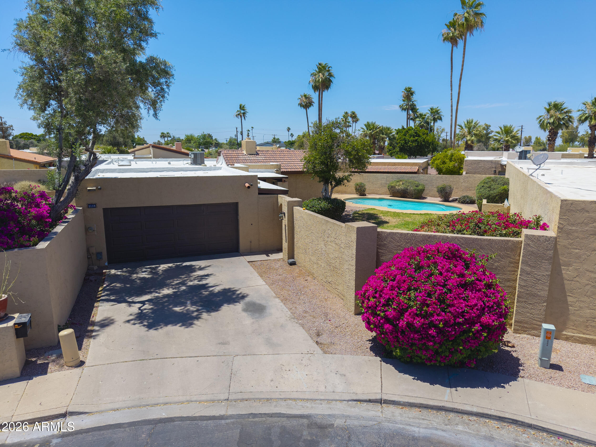 This single family home, on a spacious culdesac lot, offers the perfect privacy and layout for a true retreat. The home is dated, yet clean, with vaulted ceilings, natural light, a fireplace and a floorplan that provides a great foundation to reimagine. The backyard features a private pool, mature landscaping and plenty of space for entertaining. Ideal for investors or buyers looking to customize a home in a sought-after area with excellent long-term potential.