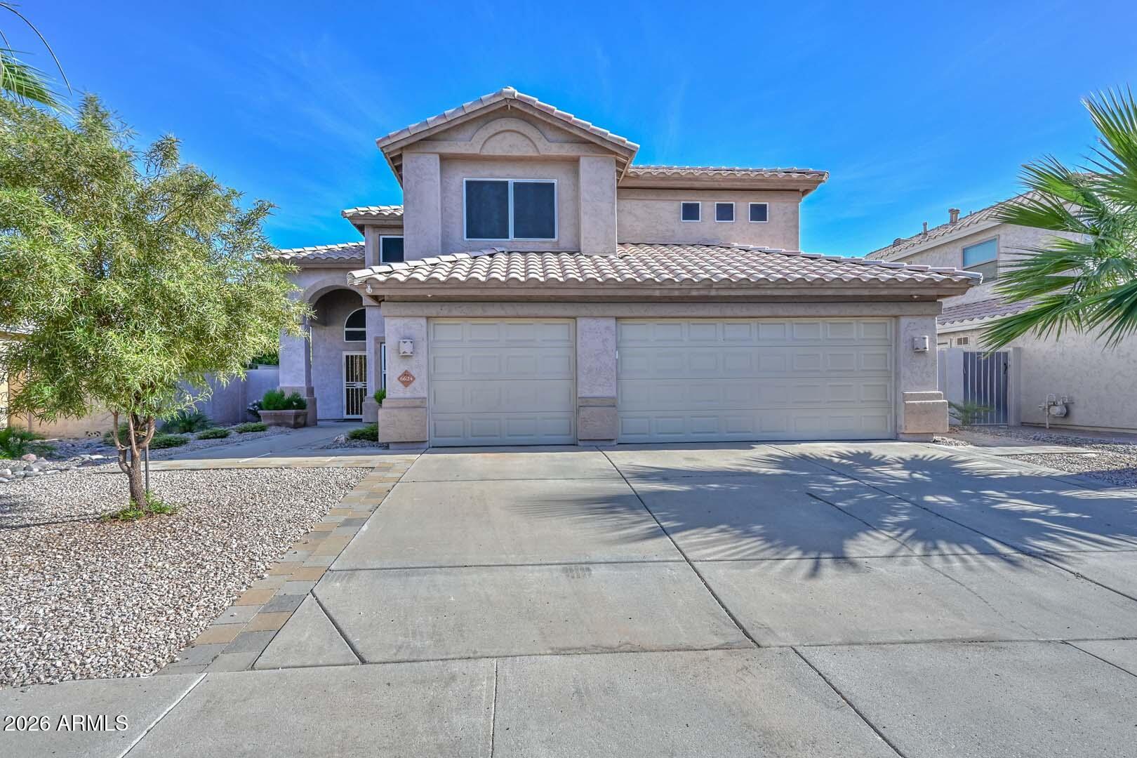 Beautiful home in a prime location with numerous upgrades throughout. Features include newer tile flooring, soaring vaulted ceilings, plantation shutters, granite countertops and backsplash, a large pantry, kitchen island, stainless steel appliances, and refrigerator included. The kitchen also offers an instant hot water feature. Enjoy energy efficiency with 90% sunscreens and an 80% super low-maintenance yard. Additional improvements include new garage door openers, storage sheds on the side yard, and a 2-year-old water heater. Home also includes gas heat, gas water heater, and a spacious primary suite with separate tub and shower. Beautiful home in a prime location with numerous upgrades throughout. Features include newer tile flooring, soaring vaulted ceilings, plantation shutters, granite countertops and backsplash, a large pantry, kitchen island, stainless steel appliances, and refrigerator included. The kitchen also offers an instant hot water feature. Enjoy energy efficient sunscreens super low-maintenance yard. Additional improvements include new garage doors, storage sheds on the side yard, and a 2-year-old water heater. Home also includes gas heat, gas water heater, and a spacious primary suite with separate tub and shower. The backyard is designed for both enjoyment and easy upkeep, featuring a pool, pavers, retaining wall, gas line installed for a BBQ or fire pit, an abundance of plants, and a new sprinkler system in both the front and back yards.