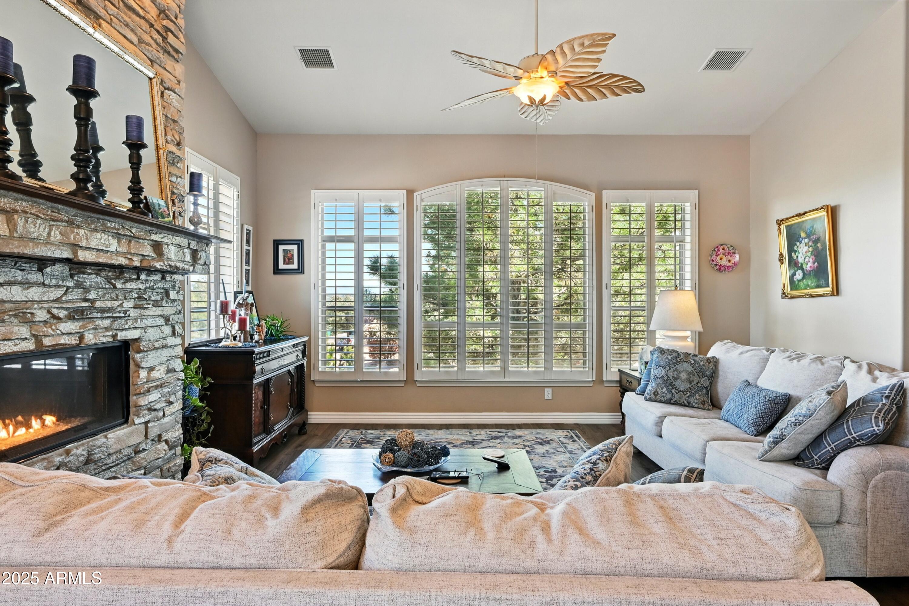 Updated Payson Beauty with Views, Prime Location & Move-In Ready Peace of Mind! Why wait for the perfect mountain home when it is already here? Nestled in one of Payson's most sought-after communities, this beautifully updated 3-bedroom, 2.5-bath residence offers the ideal combination of location, comfort, modern updates, and breathtaking scenery -- all just minutes from everyday conveniences. Imagine waking up to beautiful views and enjoying cool mountain mornings while living just moments from the hospital, shopping, schools, Green Valley Park, dining, and all the charm that makes Payson one of Arizona's favorite mountain escapes. At over 5,000 feet elevation, experience the enjoyment of four mild seasons and a lifestyle that feels peaceful, refreshing, and connected to nature. Inside, pride of ownership shines throughout. Thoughtfully updated and meticulously maintained, this move-in-ready home offers the peace of mind today's buyers are searching for. The beautifully remodeled kitchen (2022) serves as the heart of the home, featuring stylish finishes designed for both everyday living and entertaining. New flooring throughout much of the home creates a fresh, cohesive feel, while the inviting fireplace adds warmth and ambiance for cozy mountain evenings. Major improvements have already been completed for you, including a new roof (2023), exterior paint and lighting (2024), fencing (2021), updated irrigation system (2023), and numerous interior upgrades -- allowing you to simply move in and start enjoying life. Whether you are entertaining friends, relaxing after a day exploring Rim Country, or simply enjoying the views from home, this property offers the perfect blend of convenience, comfort, and mountain living. Homes in this desirable location with this level of updating and care do not come along often. Furnishings are negotiable, making this an even easier opportunity to begin enjoying your Payson lifestyle.