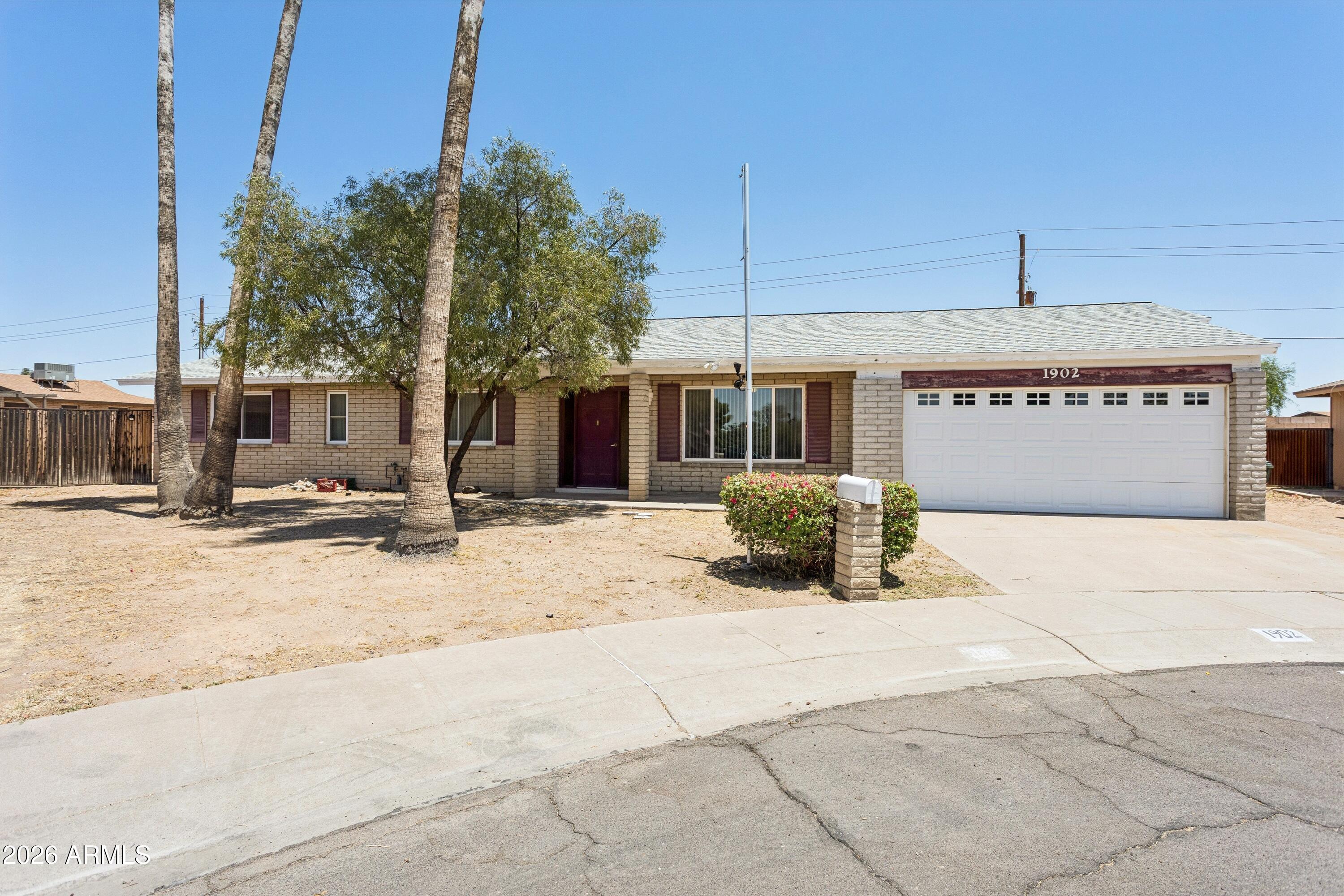 Looking for space than look no further! This 2090 sq ft home sits on over a 10,000 sq ft cul de sac lot and has NO HOA! It has a formal living room, nice size kitchen, large family room and dining area. 2 of the the 4 bedrooms are 2 room suites! Double RV parking.  The backyard is big enough to fit a pool, outdoor kitchen, basketball court and pickle ball court. You can let you imagination run wild! Just north of the home is a large park with many amenities. Close to shopping and restaurants, Hwy 17, loop 101 and public transportation. Home is in great shape but does need some TLC and some updating.
