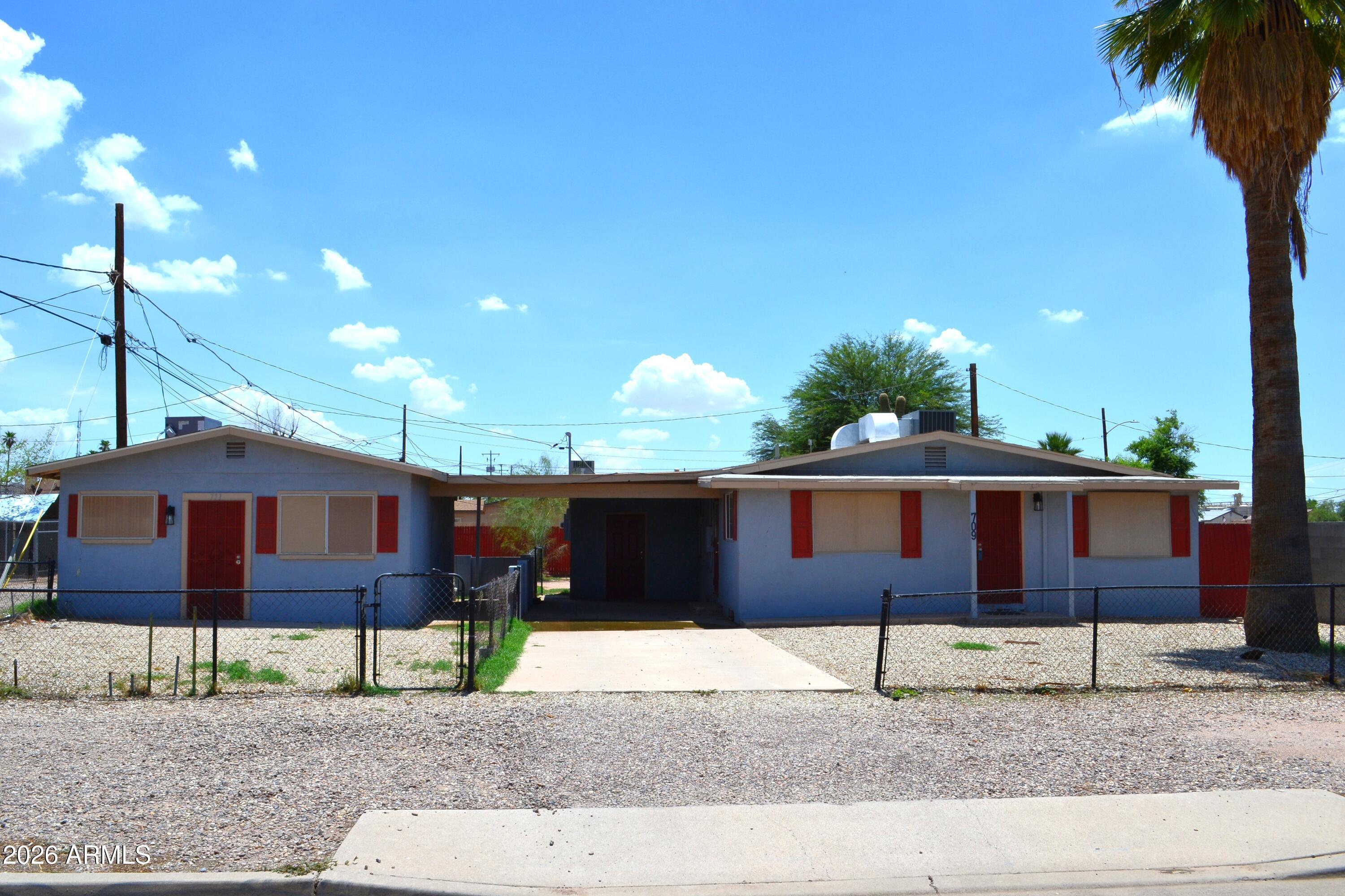 Excellent opportunity for multi-generational living, or house-hack to generate extra income! 3BR/1BA main home with an extra 1BR/1BA home on same parcel. Live in one and rent the other, or perfect for aging relative or young adult that wants own space. Both homes recently vacant. The 1BR recently upgraded, and the 3BR currently undergoing a refresh. Each home has a newer AC & Roof:  3BR - 2022, 1BR - 2019. Walking distance to historic Casa Grande downtown, and close proximity to I-10 and I-8.