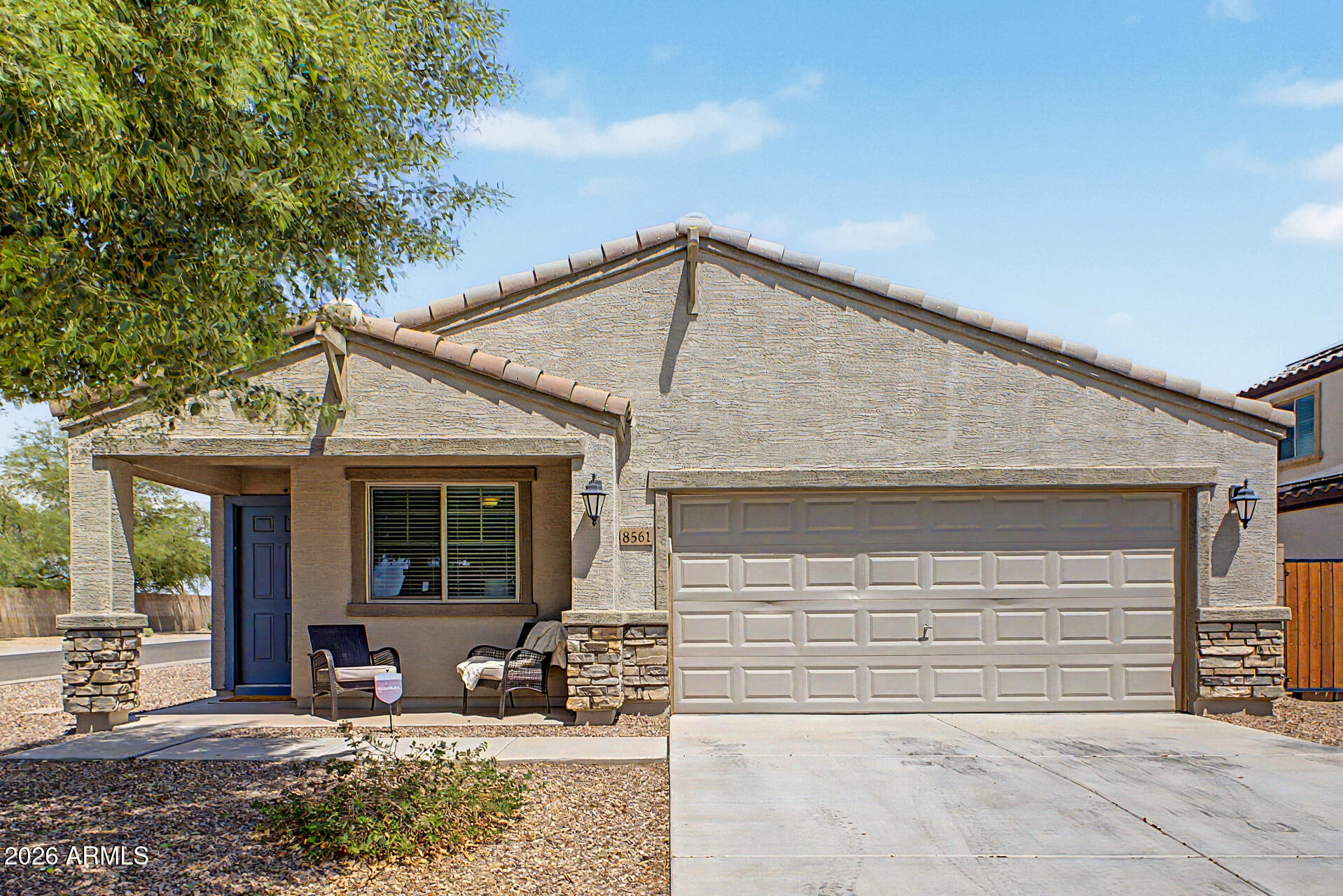 Welcome to this well-maintained single-level home in Parkplace at Buckeye. Situated on a corner lot, this 3-bedroom, 2-bath home offers 1,771 square feet with a functional open floor plan designed for comfortable everyday living. The kitchen overlooks the great room, creating a welcoming space for gathering with family and friends. Enjoy the fully landscaped backyard, 2-car garage, and neighborhood pocket parks. Conveniently located near Earl Edgar Recreational Park, Sundance Park, Fry's Marketplace, schools, and the shops and restaurants of Historic Downtown Buckeye, with easy access to I-10. This is a great opportunity at this price point in a growing Buckeye location!