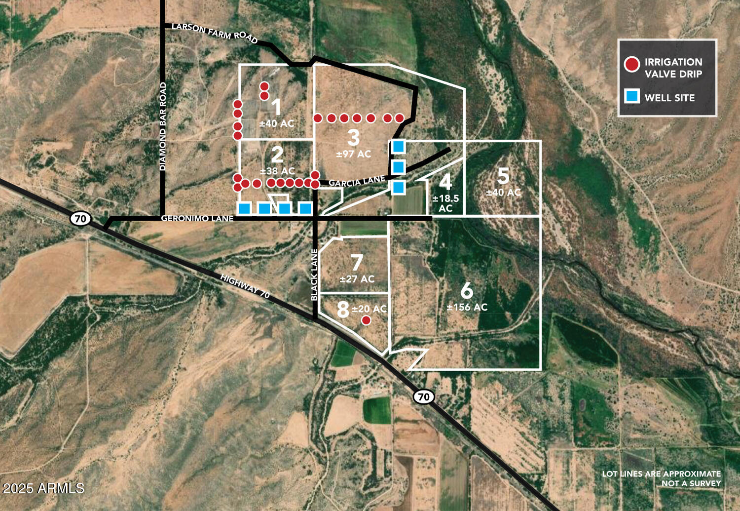 Multiple parcels in the bulk sale.  Seller will sell all or part.  Ask Broker for the parcel codes. - Land
