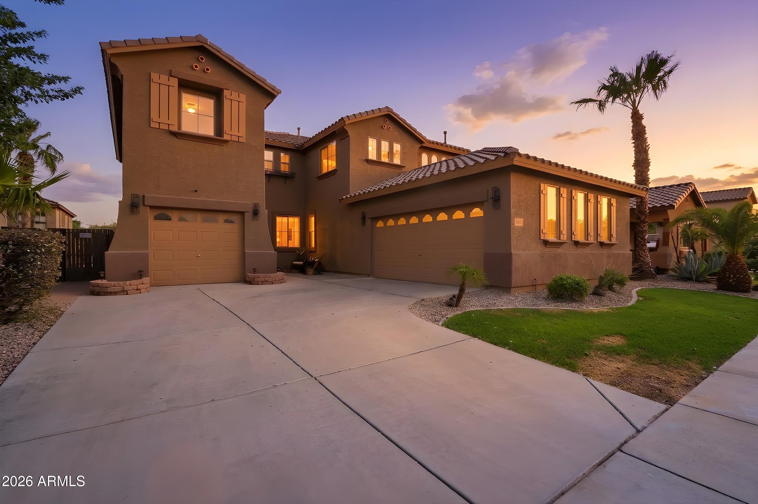 Welcome to this beautifully updated 2-story home in the highly sought-after gated community of Copper Canyon Mountain Gate. Offering 4 spacious bedrooms & a versatile loft ideal for a home office, media room or play space. The updated kitchen showcases granite countertops and new stove, microwave, and dishwasher. Enjoy beautifully updated bathrooms with granite counter tops throughout the home. The master bedroom features a spa-inspired bathroom with an oversized jetted soaking tub and a walk-in shower equipped with multiple sprayers for a true resort-style experience. The living room offers a built-in entertainment center, and you'll see travertine tile both inside & out. The thoughtfully renovated interior creates a warm & inviting atmosphere, while the backyard provides a private oasis. With a sparkling pool, pavers, covered gazebo, and an outdoor kitchen area complete with a built-in granite breakfast bar, sink, mini refrigerator, and cozy fireplace, making it perfect for entertaining. This home combines comfort, style, and functionality. Additional upgrades include two new A/C units (2024), and a new water heater (2024). With north/south exposure, a three-car garage, and an excellent school district, this home truly has it all.