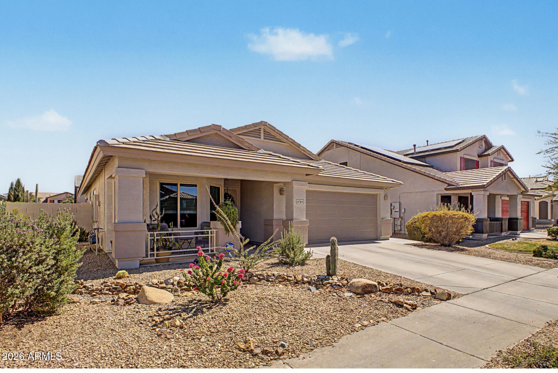Why wait years to make a house feel like home when this one is already done? This beautifully updated 3-bedroom home offers charming curb appeal with manicured landscaping, fresh interior & exterior paint, and a 2-car garage. Inside, you'll love the vaulted ceilings, abundant natural light, wood-look flooring, and inviting spaces designed for everyday living and entertaining. The kitchen features granite counters, oak cabinetry, mosaic backsplash, SS appliances, track lighting, and an island. Retreat to the spacious primary suite with dual sinks and a separate shower/tub. Outside, enjoy your own backyard oasis with a covered patio and sparkling pool. Best of all? The big-ticket upgrades are already complete--including updated windows, HVAC (2021), water heater (2025), pool pump & filter, garage door & opener, water softener, flooring, and more. Move in and start enjoying from day one!

Fillmore St. Updates:
Windows-2022-2023
Flooring & baseboards-2025
Ceiling fans-2020
Primary Shower tile-2026
Bathroom Vanity-2021

HVAC-2021
Thermostat-2021
Laundry & Kitchen appliances-2020
Toilets-2020
Water Heater-2025
Instant hot water faucet-2020
Water softener-2023
Sump pump-2025


Pool pump & filter-2023 & 2025
Landscaping-2021
Garage door & opener-2024
Outdoor lighting-2025