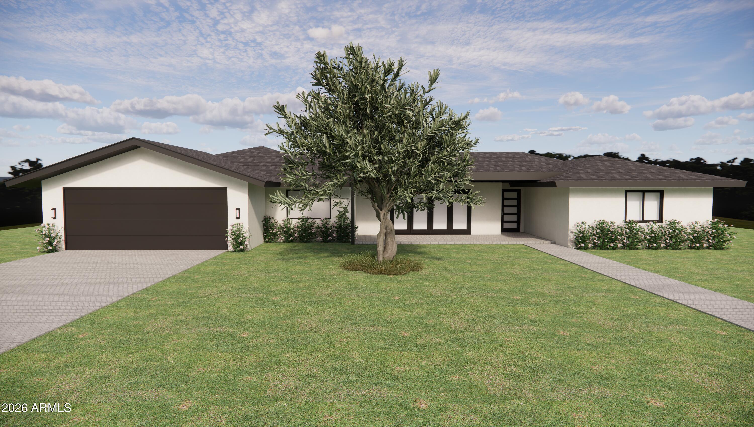 Expected completion date is August 15, 2026. This 4 bed, 3 bath home was taken down to three exterior walls and rebuilt -- adding over 1,000 square feet, a new 2.5-car garage, and a master wing that brings it to 2,480 square feet. New framing, new roof, all-new plumbing and electrical, and brand-new windows and doors throughout.
Inside: vaulted ceilings with exposed wood beams, real blonde wood flooring, beautiful modern finishes, and a new appliance package. Outside: new landscaping front and back, a brand-new driveway, and a covered front porch and back patio that round out a beautiful, usable yard.
Get in early on a home where virtually everything is new, top to bottom -- in a desirable Phoenix location.