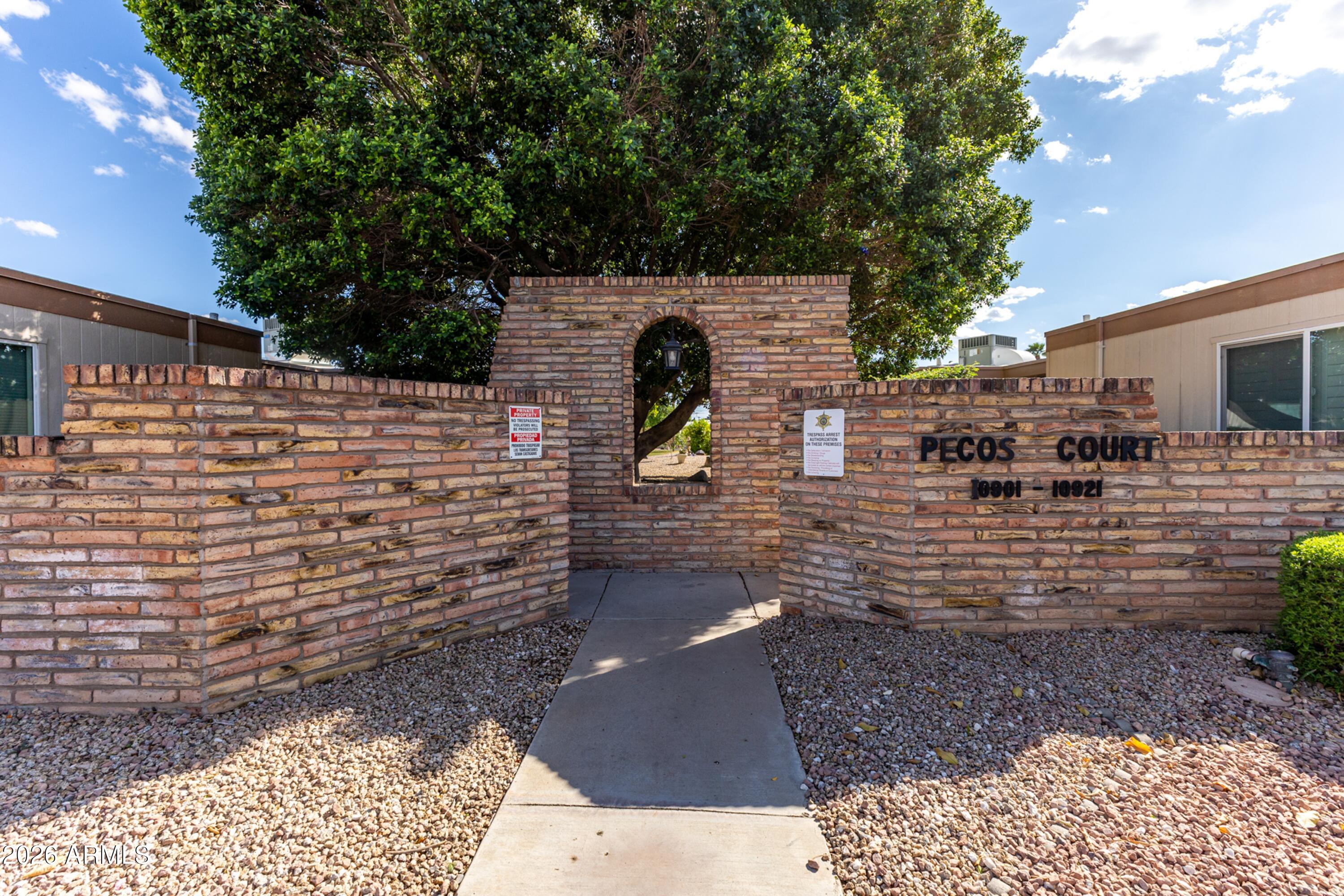 Updated end-unit patio home in Sun City, AZ, a 55+ active adult community, offering 1 bedroom, 1 bathroom, and 929 sq ft of low-maintenance single-level living with no interior steps. Renovated in 2020 with new flooring, updated wiring and plumbing, new HVAC, new roof, and refreshed kitchen and bath. Light and bright layout features inside laundry, private patio, plantation shutters, and rare covered parking with a locking garage door. Conveniently located near Sun City recreation centers, golf courses, shopping, dining, and medical services. VERY MOTIVATED SELLER-MAKE AN OFFER