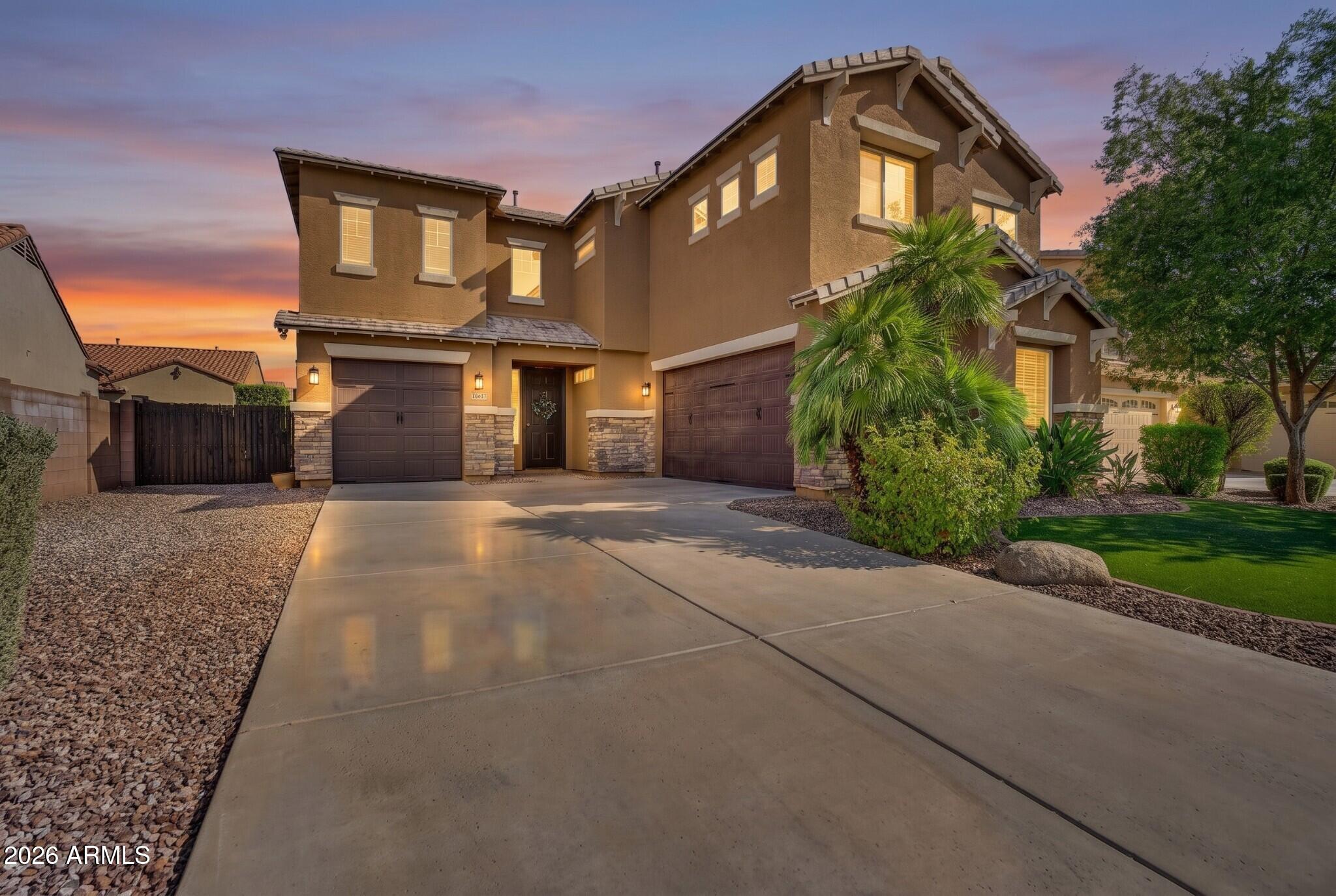 A rare 5 bedroom, 3 FULL bathrooms, oversized loft space and 3 CAR GARAGE in the sought after community of Adora Trails. Homeowners enjoy, an olympic size pool, club house, fitness center, multiple parks, basketball court, walking trails and so much more. A true TURNKEY home in excellent condition, it blends modern style with one of the most usable layouts available.

The main level opens into a bright, OPEN-CONCEPT design centered around a CHEF-INSPIRED kitchen featuring DUAL ISLANDS, DOUBLE OVERNS, abundant counter space, and effortless flow into the dining and family room. WOOD-PANELED accent walls bring warmth and character to both the kitchen and living space, while UPGRADED LVP FLOORING creates a clean, modern feel throughout. BEDROOM ON MAIN FLOOR with FULL bathroom offers flexibility for guests, multi-generational living, or a private office setup.

Upstairs is anchored by an OVERSIZED LOFT that truly sets this home apart. This is not a standard bonus room, but an expansive second living space that easily functions as a media room, playroom, game room, or all three at once. The primary suite set apart from other bedrooms offers a beautifully UPDATED TILED WALK-IN SHOWER and a spacious walk-in closet, while the upstairs laundry adds everyday convenience right where it matters most. A dedicated den with BUILT-IN OFFICE space completes the upper level with a strong work-from-home setup.

The backyard is designed for both relaxation and lifestyle, featuring LOW MAINTENCE TURF, fruit trees, and a PUTTING GREEN. Combined with NORTH-SOUTH exposure, the outdoor space is both functional and enjoyable year-round.

With its RARE LAYOUT, OVERSIZED LOFT, thoughtful UPGRADES, and highly functional design, this home stands out as a true move-up opportunity for buyers looking for more space without compromise in one of Gilbert's most desirable communities.

Residents of Adora Trails enjoy access to a community clubhouse, fitness center, multiple pools, basketball courts, and an extensive network of walking and biking trails, creating a connected and active neighborhood lifestyle just outside your door.
