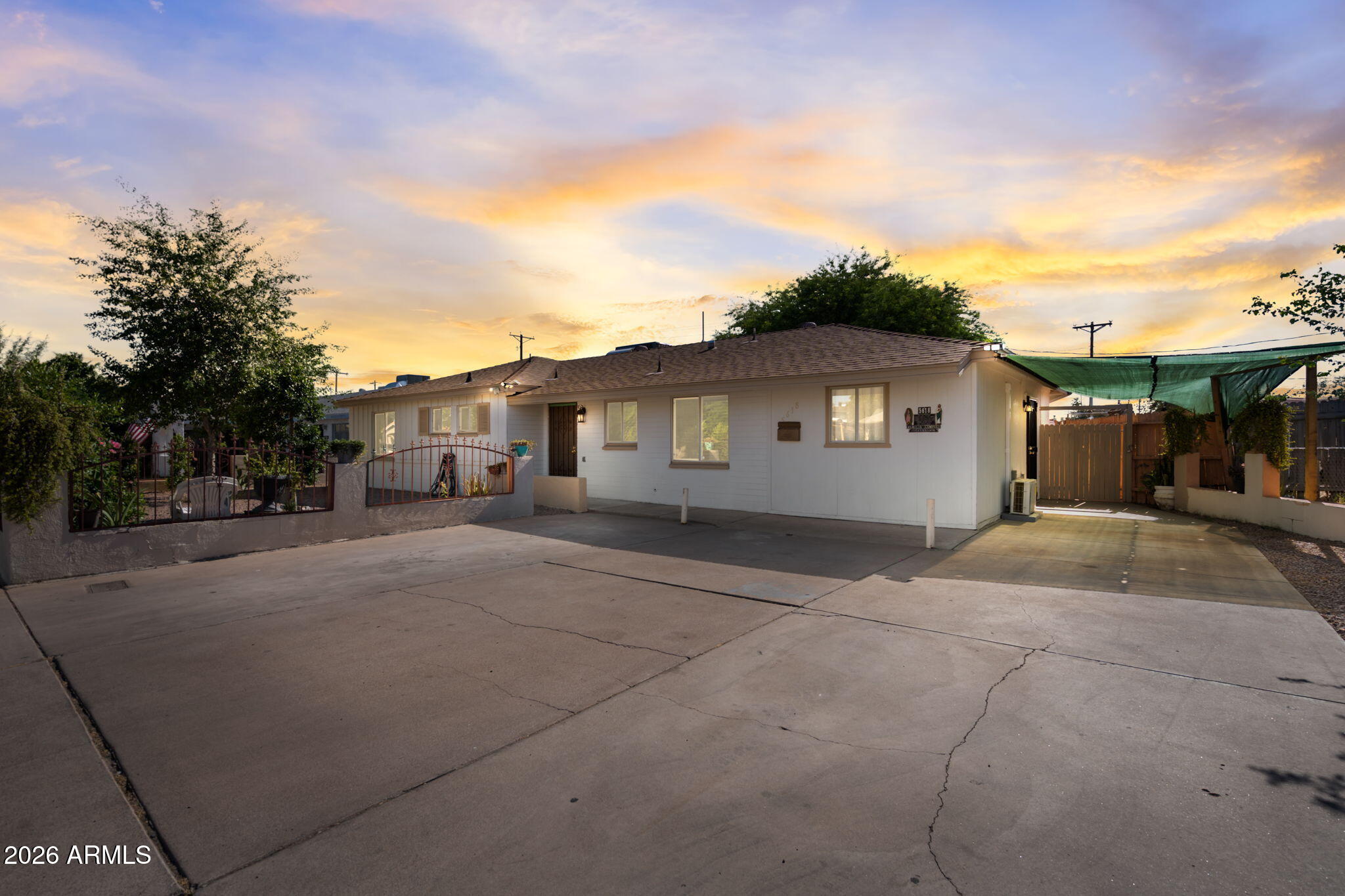 Beautifully updated 3-bedroom, 2-bathroom home featuring a detached guest house with its own private entrance, kitchenette, and bathroom, offering excellent flexibility for guests, extended family, a home office, or potential rental opportunities.The main home showcases a neutral color palette, tile flooring throughout, and a thoughtfully updated kitchen featuring modern cabinetry, granite countertops, a stylish backsplash, and stainless steel appliances. The bathrooms have been tastefully upgraded, creating a clean and contemporary feel throughout the home.Recent improvements provide added peace of mind, including a new AC unit installed in 2026, partial plumbing updates completed in 2026, a new mini-split system in the guest house/studio installed in 2026, and fresh exterior paint!
