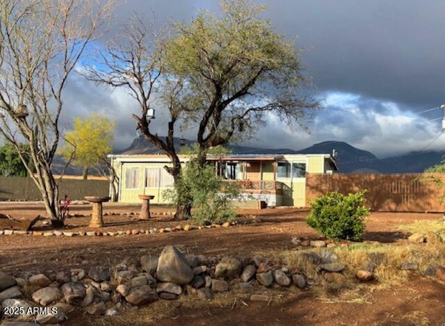 1/2 OFF FIRST MONTH'S RENT TILL DECEMBER 31, 2025 WITH APPROVED 12 MONTH LEASE
Charming Remodeled Bungalow on 1 Acre!
Totally remodeled 2 bedroom, 1 bath home plus an office, offering modern comfort with classic charm. Enjoy the spacious 1-acre lot with beautiful mountain views, perfect for relaxing or entertaining. Covered and uncovered front patios, plus a back patio, provide plenty of outdoor living space. Completely fenced for privacy and your dog. Centrally located to everything with quick easy access to Fort Huachuca.  on't miss this rare rental opportunity with room to breathe and stunning surroundings!