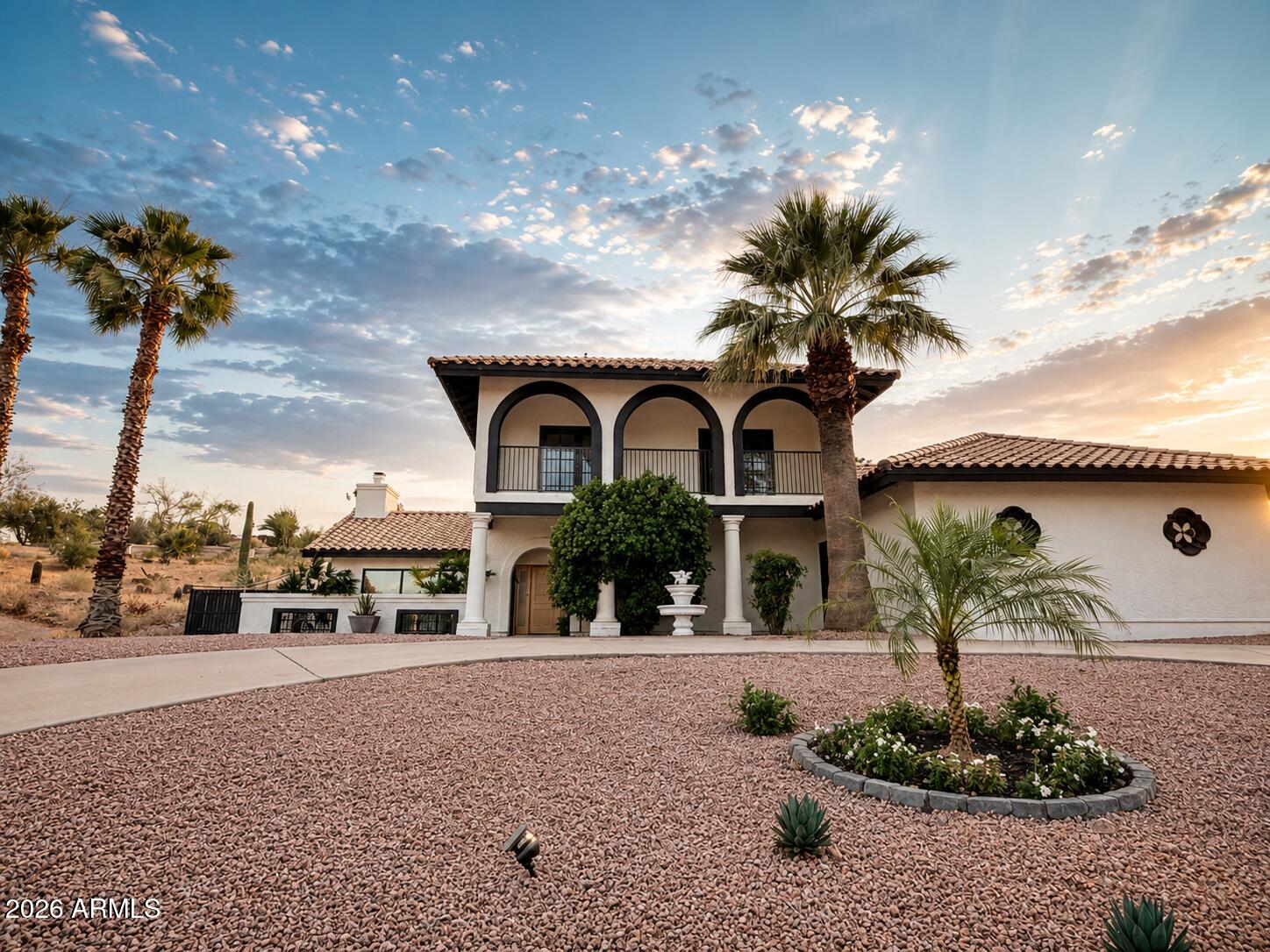 1/2 Acre Lot | RV Parking | 3 Car Garage | 4+ Bedroom Estate ON THE FAIRWAY with 360 Views! Fully Remodeled! 
Incredible Spanish Style Estate Positioned directly on the fairway, this is quiet luxury done right. More than a home it's a private, elevated escape where desert landscape, golf course views, and refined design converge. Thoughtfully updated with clean lines and intentional finishes, every space is designed to feel calm, elevated, and livable. Expansive windows frame the course, pulling in natural light and creating a seamless indoor-outdoor flow that defines Arizona living at its best.The backyard is the moment, open fairway views, layered desert textures, and the kind of setting that feels both private and expansive.