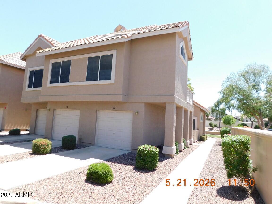 Step into the convenience of condo living. This 2bd/2bath upstairs, end unit includes a private garage and has plenty of living area including formal living & dining areas, fireplace, open kitchen with breakfast bar, garden window, and ample cabinet & counter space. Spacious primary suite with double closet and full bath. Separate guest room & full bath. Enjoy your own private balcony. Vaulted ceilings give this home an open and airy appeal. Plenty of HOA amenities to enjoy too; including: community pools & spas, tennis, racquet & pickleball and volleyball courts, fitness & rec centers, parks, fishing and more! Don't wait! Make it yours today!