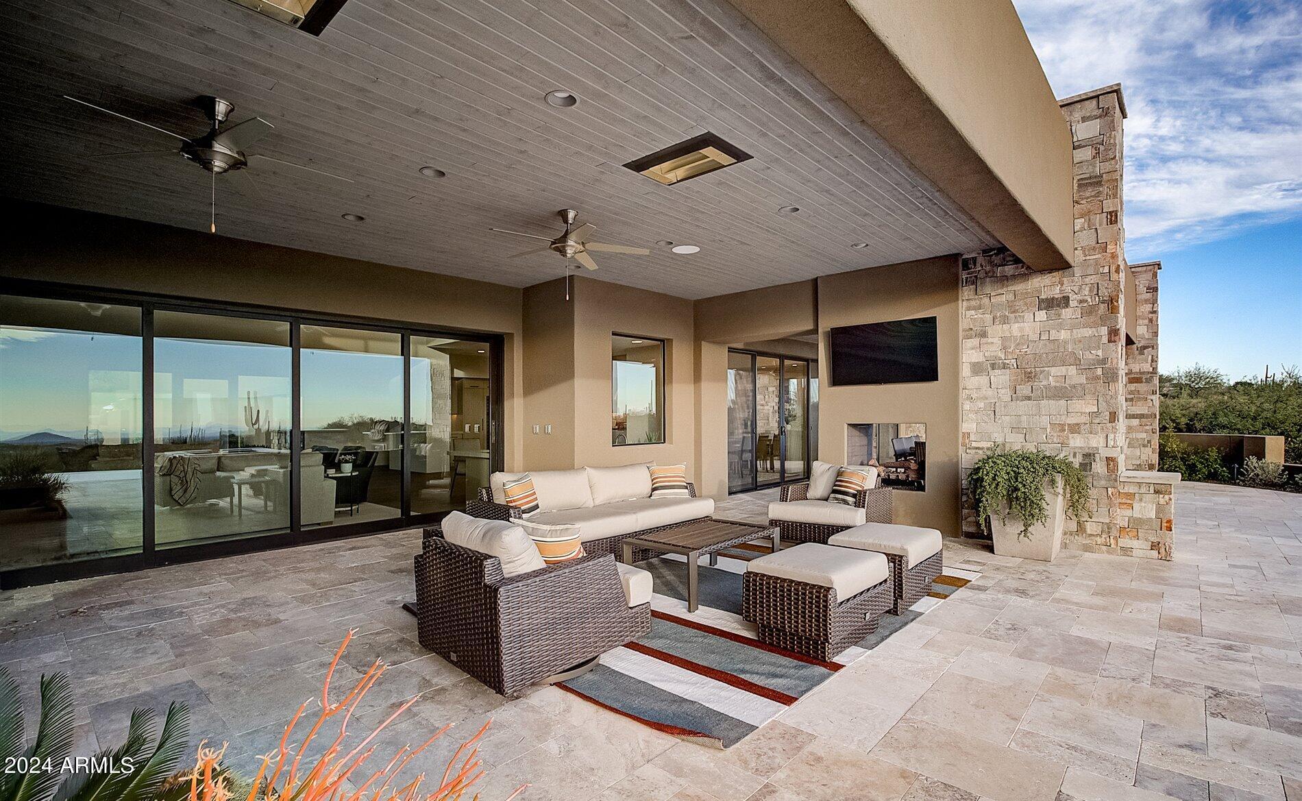 Brand New Mortensen Signature Home having a completion date by the end of May 2024. Convenient location to the majority of Desert Mountain amenities. No steps, exceptional Great Room / Kitchen style that leads directly to your pool, spa, BBQ and outdoor lounge area. Private location and quiet neighborhood. Master bedroom plus 3 additional en suite bedrooms maximize everyone's privacy. 4.5 bedrooms plus den included. Pebble Tec Pool and Spa. Fully lighted and landscaped front and rear with drip system to plants, trees and all pots. Whole Home furniture packages available, please ask for details.