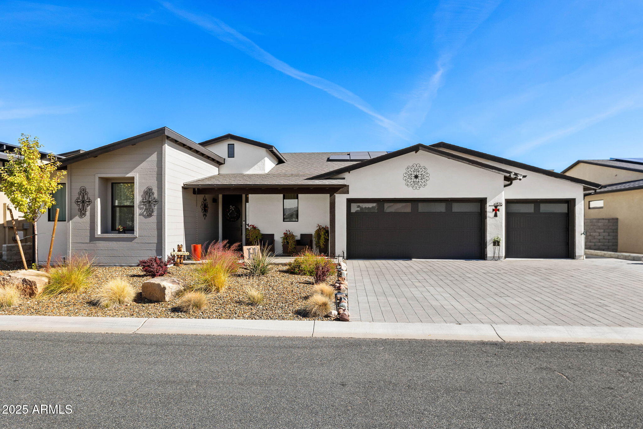 PREMIUM VIEW LOT | 3 BEDROOMS + DEN/OFFICE | 3-CAR GARAGE

This beautifully upgraded home is filled with exceptional natural light and designed for comfort and style. The open-concept layout features soaring ceilings, expansive windows, and a seamless flow into a remodeled gourmet kitchen with high-end cabinetry and designer finishes, perfect for everyday living and entertaining. The spacious primary suite offers a spa-inspired bathroom and relaxing retreat. Two additional bedrooms plus a den provide flexible space for guests, family, or a home office. Enjoy a private backyard with open, unobstructed views and stunning sunrises. Located in one of Prescott Valley's most desirable areas near Watson Lake, Glassford Summit, and Iron King Trails. HOA includes high-speed internet, and trash.