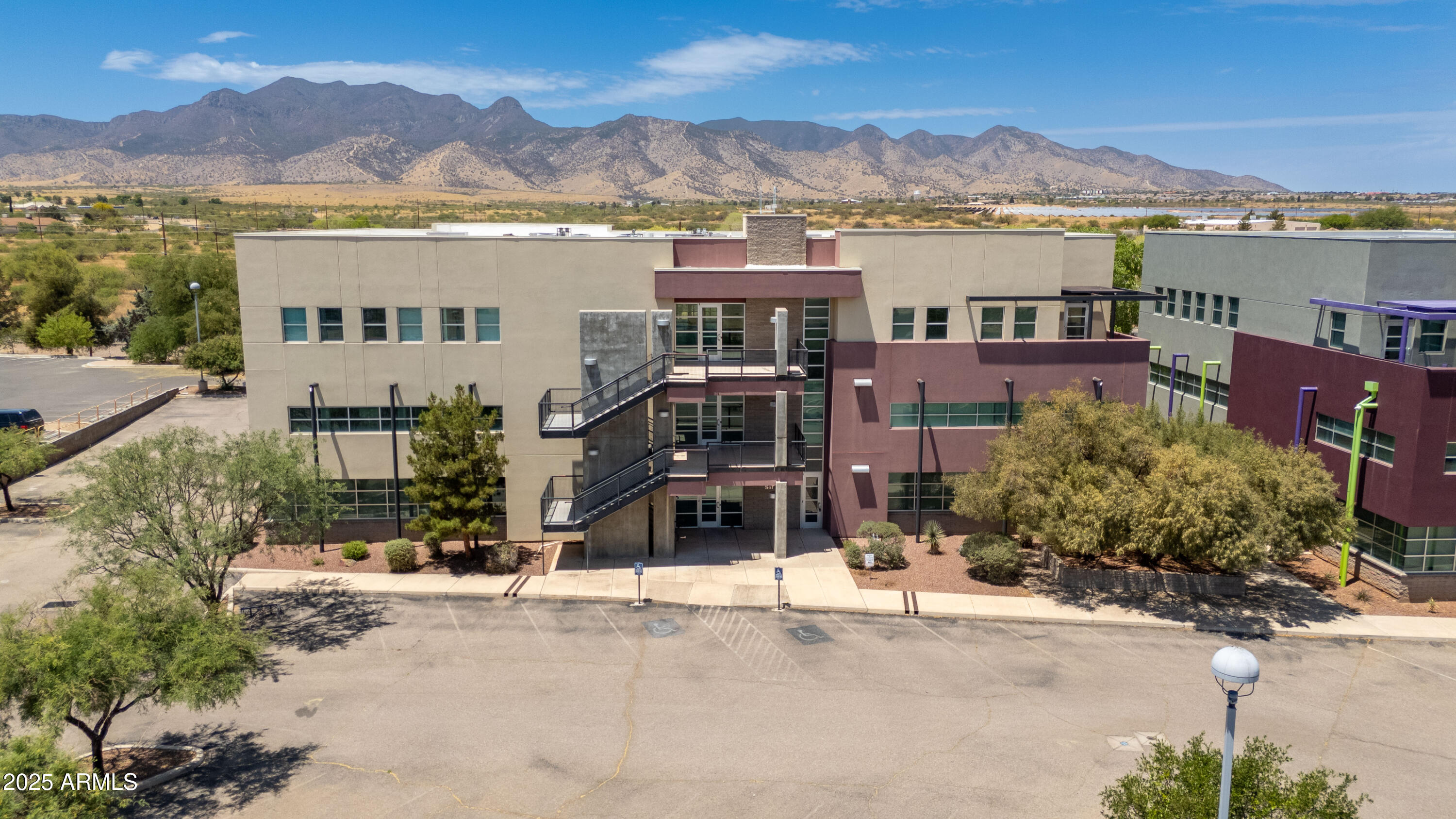 Piazza San Lorenzo stands as the premier office complex in Sierra Vista, offering unmatched prestige and visibility.
Strategically positioned at the gateway to both Sierra Vista and Fort Huachuca, this building  creates a commanding first impression. Their high-profile location provides exceptional signage opportunities, enhancing exposure for any tenant.
The architecture is strikingly modern, with meticulous design details that create versatile and distinctive spaces suitable for a wide range of professional uses. Ample parking and prime highway frontage further elevate the property's desirability. With separately metered utilities, this is a true turn-key investment opportunity—ideal for both owner-users and savvy investors seeking a low-maintenance asset in a prime location.