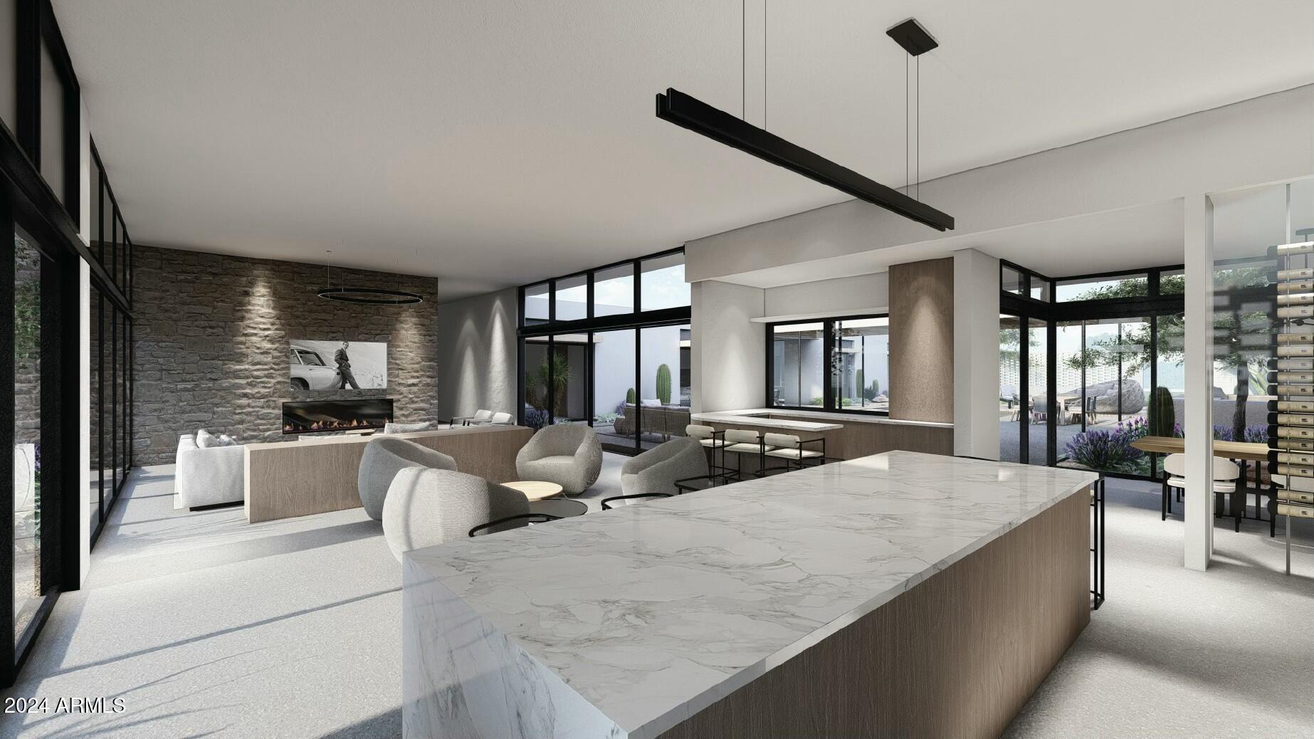 Completion Scheduled for March 2025!

Welcome to this exquisite new-build contemporary masterpiece, where modern design meets luxurious living. Spanning well over 5,000 square feet, this custom home offers unparalleled craftsmanship, state-of-the-art finishes, and a guest casita unlike any other. Situated on an acre lot, this 5-bedroom, 5.5-bath residence is ideal for those who value sophistication, space, and one-of-a-kind design.
Key Features:
• A sprawling open floor plan seamlessly blends the living, dining, and kitchen areas, creating a perfect space for entertaining or everyday living. Floor-to-ceiling windows bathe the home in natural light, with striking views of the surrounding landscape. "	Gourmet Kitchen: A chef's dream, featuring Sub Zero/Wolf appliances, custom cabinetry, a large center island, and stone countertops. The kitchen effortlessly connects to a spacious dining area, making it ideal for hosting dinner parties or enjoying quiet meals with family.
"	Luxurious Bedrooms: Five generously-sized bedrooms, each with en-suite bathrooms and walk-in closets, provide private retreats for everyone in the family. The master suite is a true sanctuary with its expansive layout, walk-in closet, and a spa-inspired bath with a soaking tub, rain shower, and dual vanities.
"	State-of-the-Art Technology: Smart home capabilities throughout, including lighting, climate control, security, and audio/visual systems, all easily managed via smartphone or tablet.
"	Indoor/Outdoor Living: The home is designed to maximize indoor-outdoor living with sliding glass Western doors and windows opening to a beautifully landscaped backyard. Enjoy the privacy of your own oasis, complete with a built-in outdoor kitchen, dining area, and a sparkling pool with an overhead waterfall - perfect for year-round relaxation. This home also features your very own, private pickleball court! 
"	Elegant Finishes: The home boasts premium wood flooring, custom cabinetry, designer lighting fixtures, and luxurious materials throughout. Every detail has been meticulously selected to create a cohesive and high-end aesthetic.
"	Spacious Garage & Ample Storage: A 4-car garage offers ample space for vehicles and storage.
This contemporary home is the ideal combination of modern convenience and luxury. Perfectly suited for those with discerning taste, this property delivers the ultimate in both form and function. Don't miss the opportunity to make this exceptional home yours and there is still time for some customization!