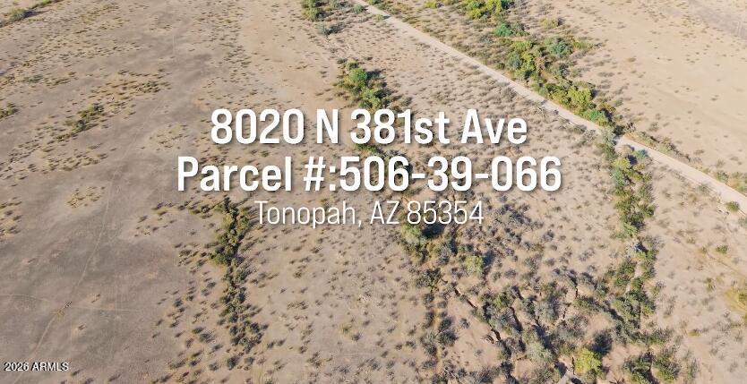Located approx 5 miles from I-10 exit is this large 40 acre parcel for your homestead ranch, future development or warehouse. This flat parcel is inline with the western expansion of Phoenix. Power and water in the area, large monastery is 2 parcels up.