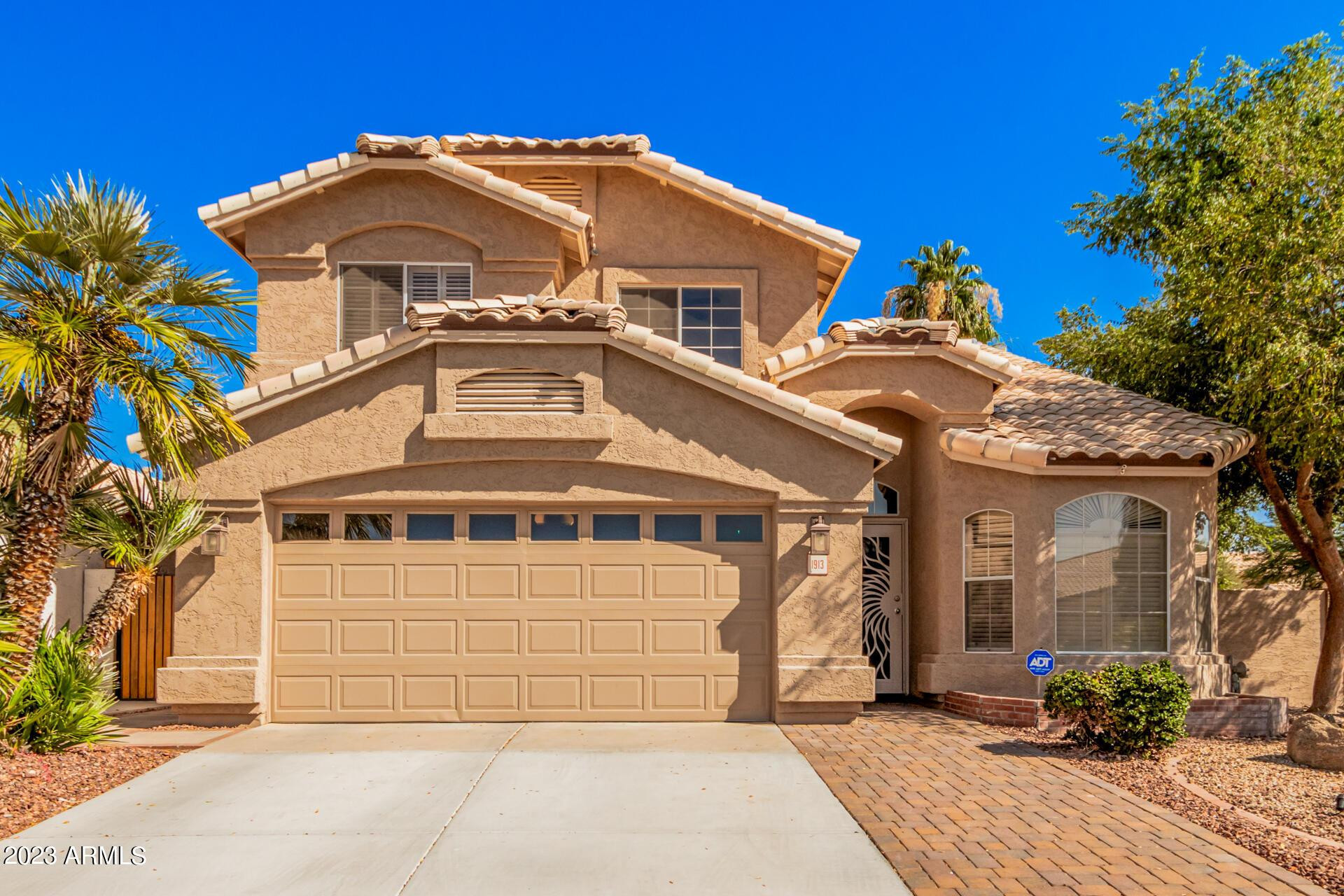 AVAILABLE IN JUNE Just in time for summer!  This spacious 4 bedroom home has been updated inside and out.  Backyard features grassy area, fenced POOL with water features and all pool maintenance included. Beautiful updated kitchen with QUARTZ counters, enlarged island with plenty of storage and black stainless steel appliances.  Kitchen overlooks family room with fireplace; an ideal floor plan for entertaining.  ALL appliances included.  
 Upstairs are 4 bedrooms including the primary bedroom with REMODELED bath.  Corner lot location, north/south exposure, and close to neighborhood common area with large grass area.  Great Chandler location close to 202/101 freeways; highly rated schools, Chandler fashion park shopping, and downtown Chandler nightlife all just minutes away!
