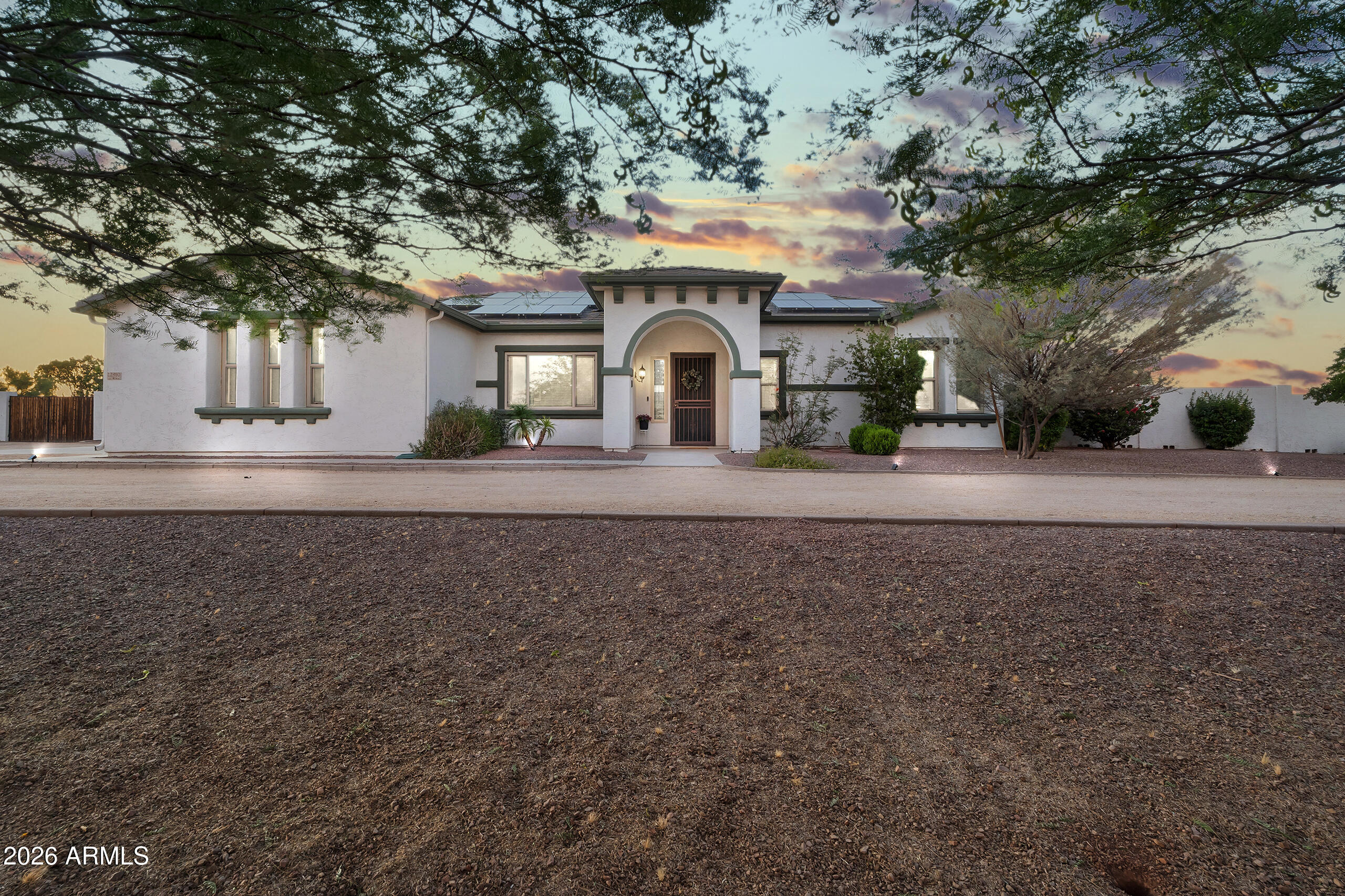 UPDATED PEAK VIEW RANCH PROPERTY W/ SWIMMING POOL & ENERGY EFFICIENCY!! Sitting on just over an acre, this home provides a very versatile split floor plan with privacy. 2 MASTER SUITES + 3 ADDITIONAL BEDROOMS + 4 BATHROOMS + FLEX ROOM + 3 CAR GARAGE!  Enjoy an open concept from the kitchen to the living room. Kitchen updates include a tile backsplash, stunning quartz countertops, & black stainless steel appliances! Pantry cabinet has roll-out drawers!  The primary suite is spacious with its own exit to the backyard & has been updated to include a large walk-in shower! UPDATES FOR ENERGY SAVINGS include: New windows, New HVAC, Added attic insulation, & solar panel loan with low rate! Two secondary bedrooms have a Jack n Jill bathroom, while the second master is an en suite with its own exit to the backyard. The backyard is the perfect place to relax and enjoy the large swimming pool with updated decking and three water features. Pool depth 5.5 ft. Additionally, in the backyard you have plenty of room for additions like an RV garage or workshop to name a few! RV gate on west side of home. Plenty of parking space plus a u-drive at the front of the property.
