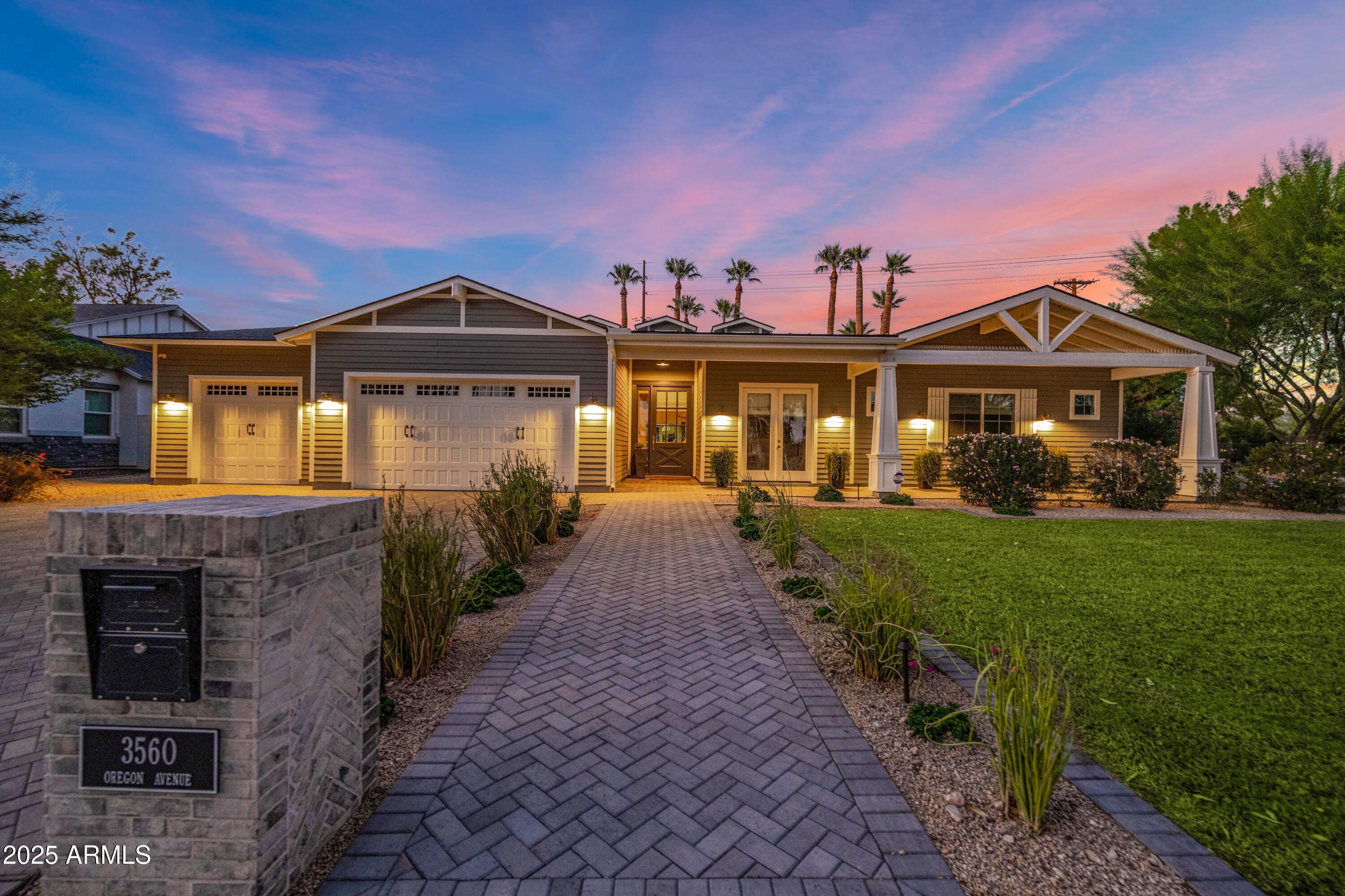 Exquisite Modern Ranch in Prestigious Biltmore Heights. This exceptional home embodies timeless elegance & modern sophistication situated on manicured landscaping on a large, lush, private, corner lot. masterfully curated, featuring soaring ceilings accented w/exposed wood beams, wide-plank hardwood floors & open-concept layout. The gourmet kitchen is appointed w/custom cabinetry, premium appliances & grand island, flowing into the living & dining areas w/walls of glass that dissolve the boundaries between indoors and outdoor. Four spacious en-suite bedrooms, plus private office, game room & exercise/yoga space offer lots of options for flexible living. The resort style pool/spa, built in BBQ/kitchen, firepit, & lush grounds are designed for relaxation & fun entertainment!
