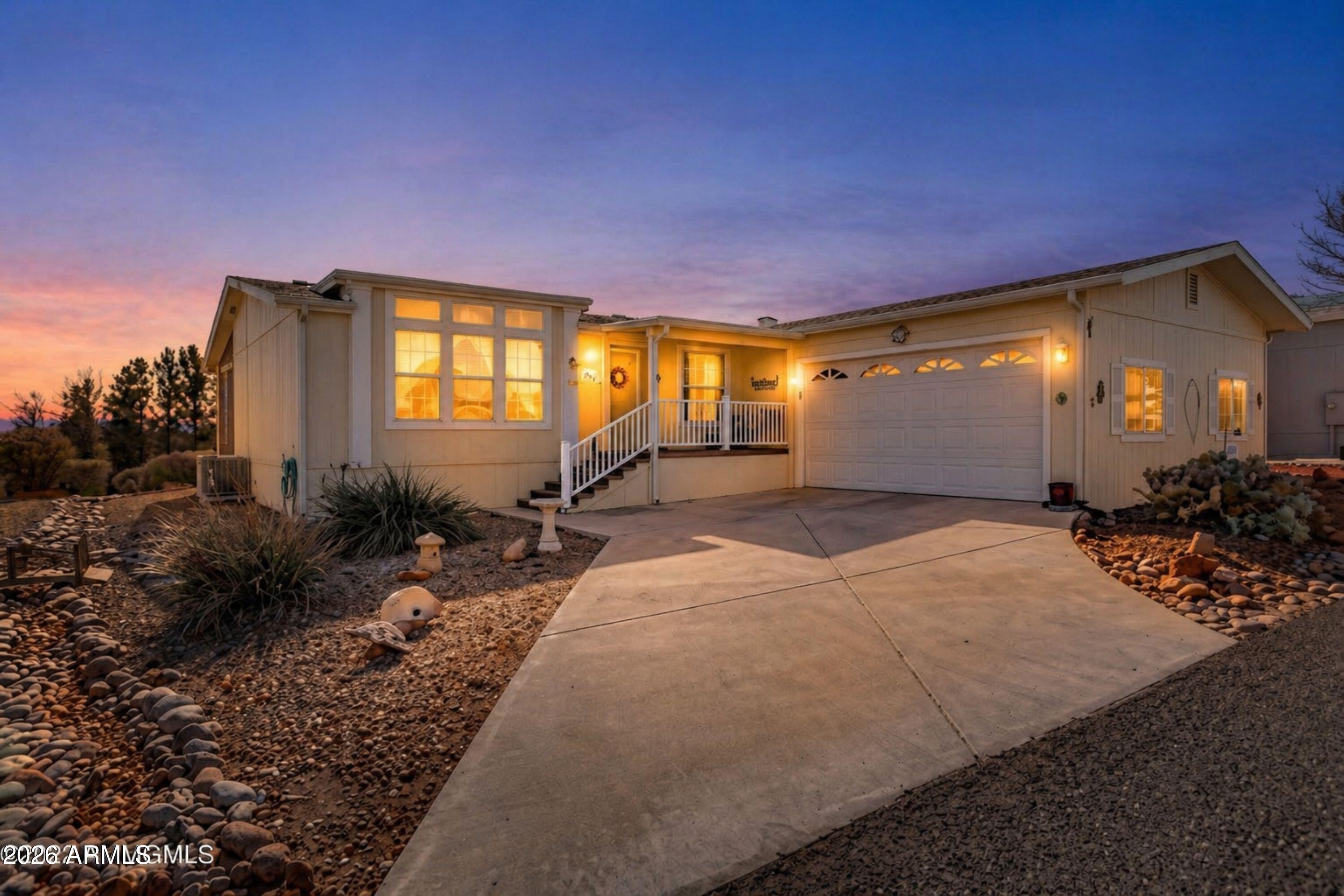Wake up to fairway views from your private Arizona room -- protected by golf netting, so you get the scenery without the worry. One of the largest AND best-priced resale homes in gated 55+ On The Greens: 2,160 SF, impeccable move-in condition, 3BR/2BA, updated kitchen, tile and wood floors throughout. Extended driveway, 2-car garage. Resort amenities, mountain views, minutes from Old Town Cottonwood and Sedona. Full-time or snowbird -- this is the one.