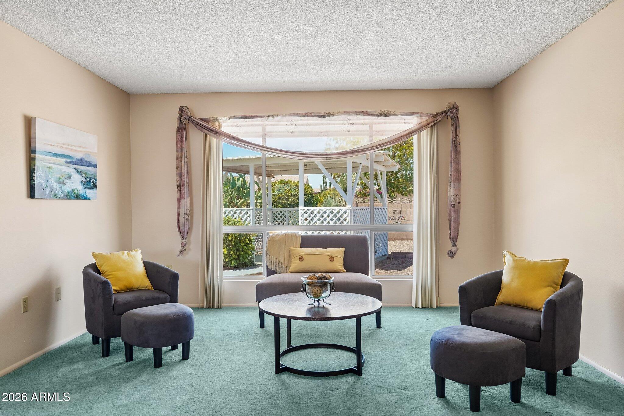 Great Price for this popular Expanded Rainier/ H64 Model * Featuring 3 Bedrooms/ 2 Baths, approx 231 Sq Ft AZ/ Flex-Room, 2 Car Garage w/ Double Doors to Separate Golf Cart Parking & Big Storage Area, Laundry w/ a utility Sink & Washer/ Dryer * The Light & Bright Eat-in Kitchen includes a Skylight, Ample Cabinetry w/ Granite, Wall Oven, Glass Cook Top, Refrigerator, a Window over the SS Sink & a  Built-in Cabinet for Decor, Cookbooks, etc. * (Dishwasher & Disposal Convey as-is) * Spacious Living Room / Dining Area * Cooled/ Heated FLEX Room to fit your needs * The Primary Suite offers a Walk-in Closet, 2 Vanities & a Shower * Nice size 2nd & 3rd Bedrooms * 2nd Bathroom w/ Tub/ Shower & Vanity * Dual Flush ADA Height Toilets * Tile & Carpet * Freshly Painted Gazebo pre-approved by SCHOA * * Ceiling Fans * Skylights * Partially Fenced Backyard offers privacy * Gas Water Heater * Block Home Construction * AC in Laundry (conveys as-is) Storage with Golf Cart Parking * SCHOA oversees Sun City & has CC&R's but is Voluntary at approx $25 per year * Welcome to the Active Adult Golf Community of Sun City! The Original Fun City! Sun City offers many amenities & low taxes! 7 Rec Centers with swimming pools, lap pools, walking pools, Hot tubs and every activity, work shop, & craft you can think of! Bowling! Pickleball! Shuffle Board! Pool Tables! Darts! Tennis! Ground Bowling! Mini Golf! Lake Activities! 8 Public Golf Courses & Reduced prices with Rec Card. And much more! Close to shopping, restaurants & entertainment! Close to Spring Training Base Ball Fields. Close to Arrowhead Mall, Lake Pleasant and all of its growing amenities & restaurants nearby! Close to Grand Ave access & 101 access! The list goes on & on! AGE RESTRICTED RETIREMENT COMMUNITY. ONE PERSON MUST BE 55 YEARS OLD AND NO ONE UNDER 19 YEARS OLDAS A PERMANENT RESIDENT - SCHOA RESTRICTIONS APPLY - REFER TO THE CC&R'S.