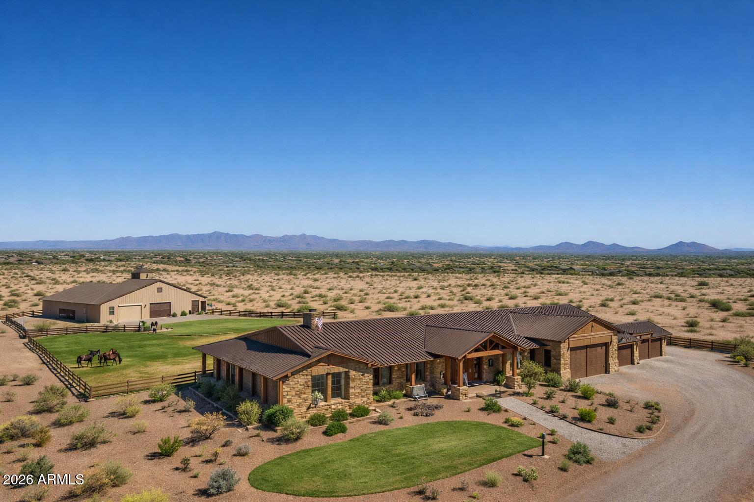 15.37 acres (APN 504-14-001-G) in unincorporated Maricopa County, zoned R-43 (43,000 sq ft minimum per lot). Located just south of Tartesso, one of Buckeye's fastest-growing master-planned communities, this parcel also sits within proximity to large-scale planned developments including Teravalis and Belmont, as well as ongoing corridor improvements along Sun Valley Parkway. These planned communities and infrastructure upgrades signal long-term growth in the immediate area.

Gas line markers and power infrastructure have been observed near the parcel. Buyer to independently verify all utilities, zoning allowances, and development opportunities.

Sold as vacant land.