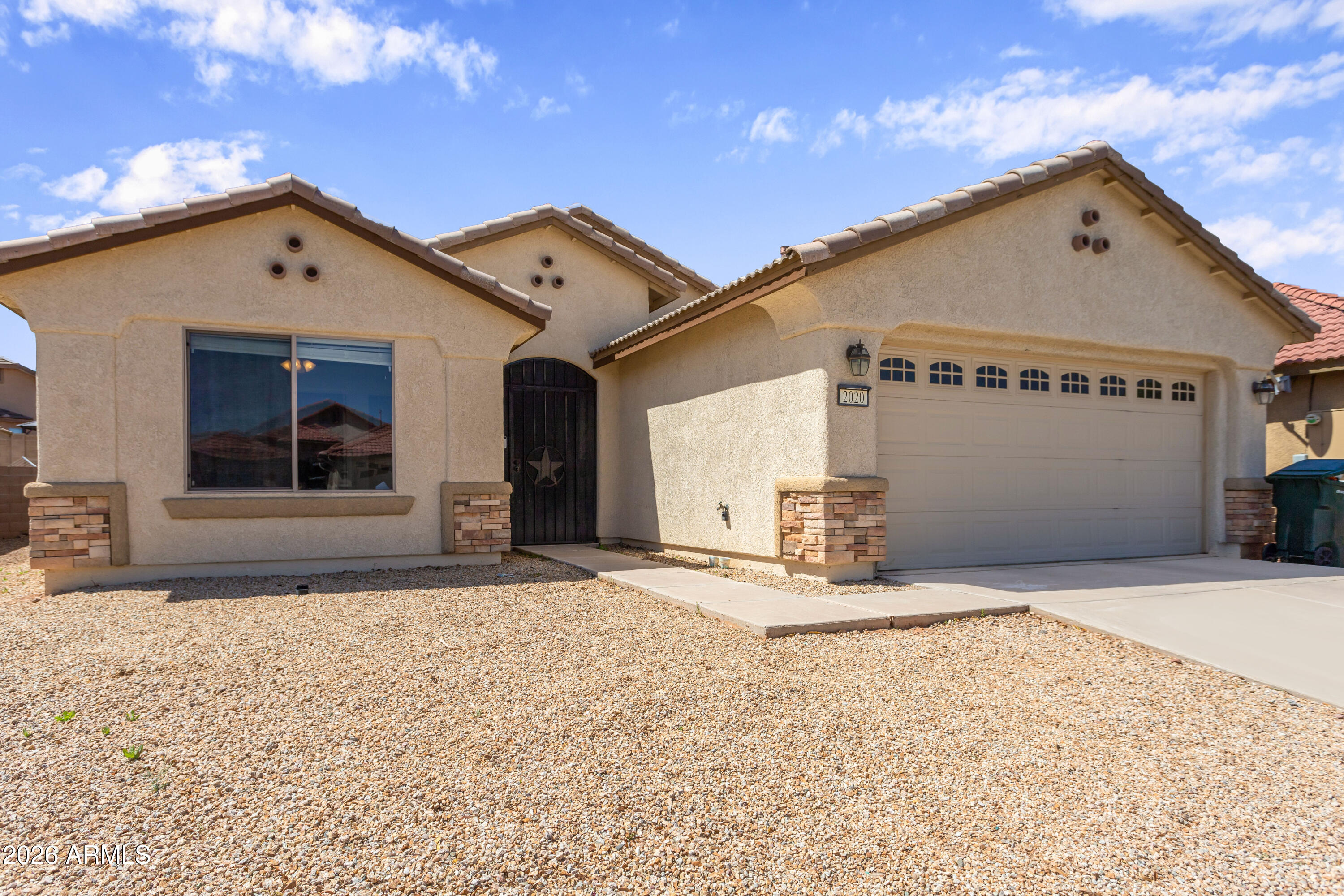 Discover this beautifully maintained 3-bedroom, 2-bath home in Sierra Vista's desirable Coronado Crossings neighborhood, offering 1,778 sq ft of comfortable single-level living. Built in 2009, this move-in ready home features an open floor plan, tile roof, dual-pane windows, central A/C, natural gas heat, and a spacious primary suite with a walk-in closet. The owned solar system is expected to be paid in full at closing, providing energy savings and added value for the next owner. Enjoy the covered patio and private backyard, perfect for relaxing or entertaining. Conveniently located just minutes from Fort Huachuca, shopping, dining, schools, and everyday amenities, this energy-efficient Sierra Vista home offers the added benefit of no HOA.
