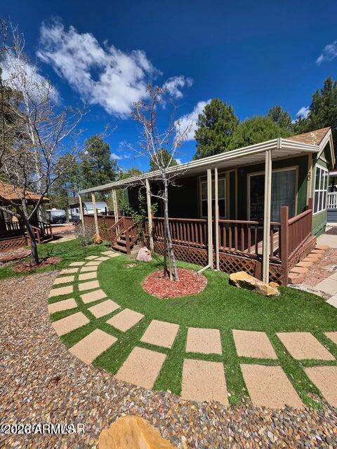 Located in the highly sought after White Mountain Vacation Village in Show Low, AZ, this park model offers an incredible opportunity to create your ideal mountain getaway or seasonal retreat. With a new roof already in place, this home provides a strong starting point for the next owner to add personal touches and updates while building instant value. The property features great curb appeal and a beautiful yard that creates a welcoming outdoor space perfect for relaxing, entertaining, or enjoying the cool White Mountains atmosphere. Inside, the home offers endless possibilities for customization, allowing you to design the space to fit your vision and lifestyle. Priced with improvements needed in mind, this is a rare chance to invest in a desirable community and still come out ahead. Located in the highly sought after White Mountain Vacation Village in Show Low, AZ, this park model offers an incredible opportunity to create your ideal mountain getaway or seasonal retreat. With a new roof already in place, this home provides a strong starting point for the next owner to add personal touches and updates while building instant value. The property features great curb appeal and a beautiful yard that creates a welcoming outdoor space perfect for relaxing, entertaining, or enjoying the cool White Mountains atmosphere. Inside, the home offers endless possibilities for customization, allowing you to design the space to fit your vision and lifestyle. Priced with improvements needed in mind, this is a rare chance to invest in a desirable community and still come out ahead.

with equity. Whether you're looking for a vacation escape, part-time residence, or investment opportunity, this property is full of potential in a prime location.

Come see the possibilities and imagine the transformation!
