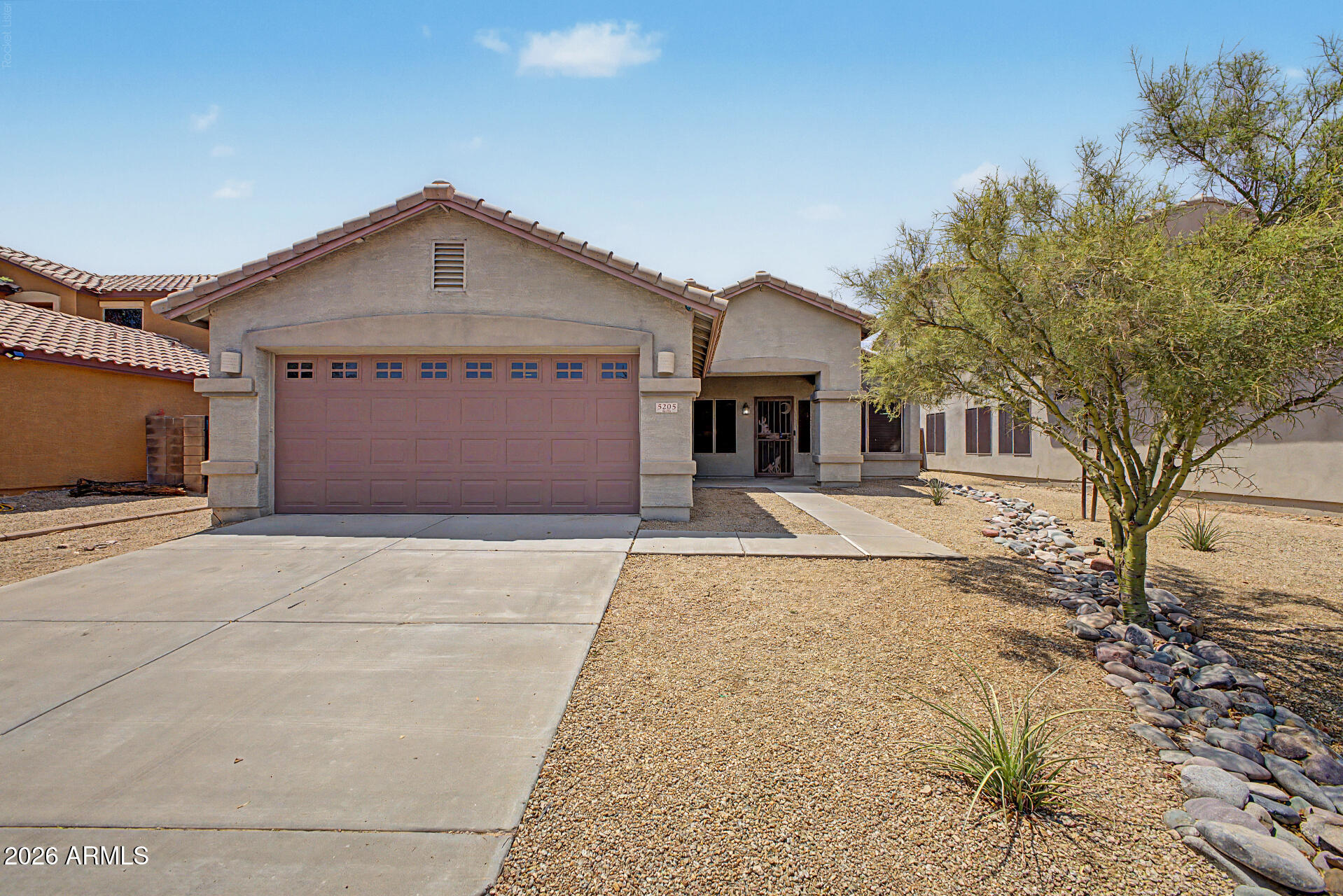 More photos coming soon. Wonderful single-level home in desirable Cheatham Farms West in Laveen, close to Loop 202!  Easy connection to I-10. Open floor plan, vaulted ceilings, with spacious living areas, abundant natural light, and neutral finishes throughout. Split floor plan. Two-car garage. Affordable home in a growing area in the Phoenix metro.