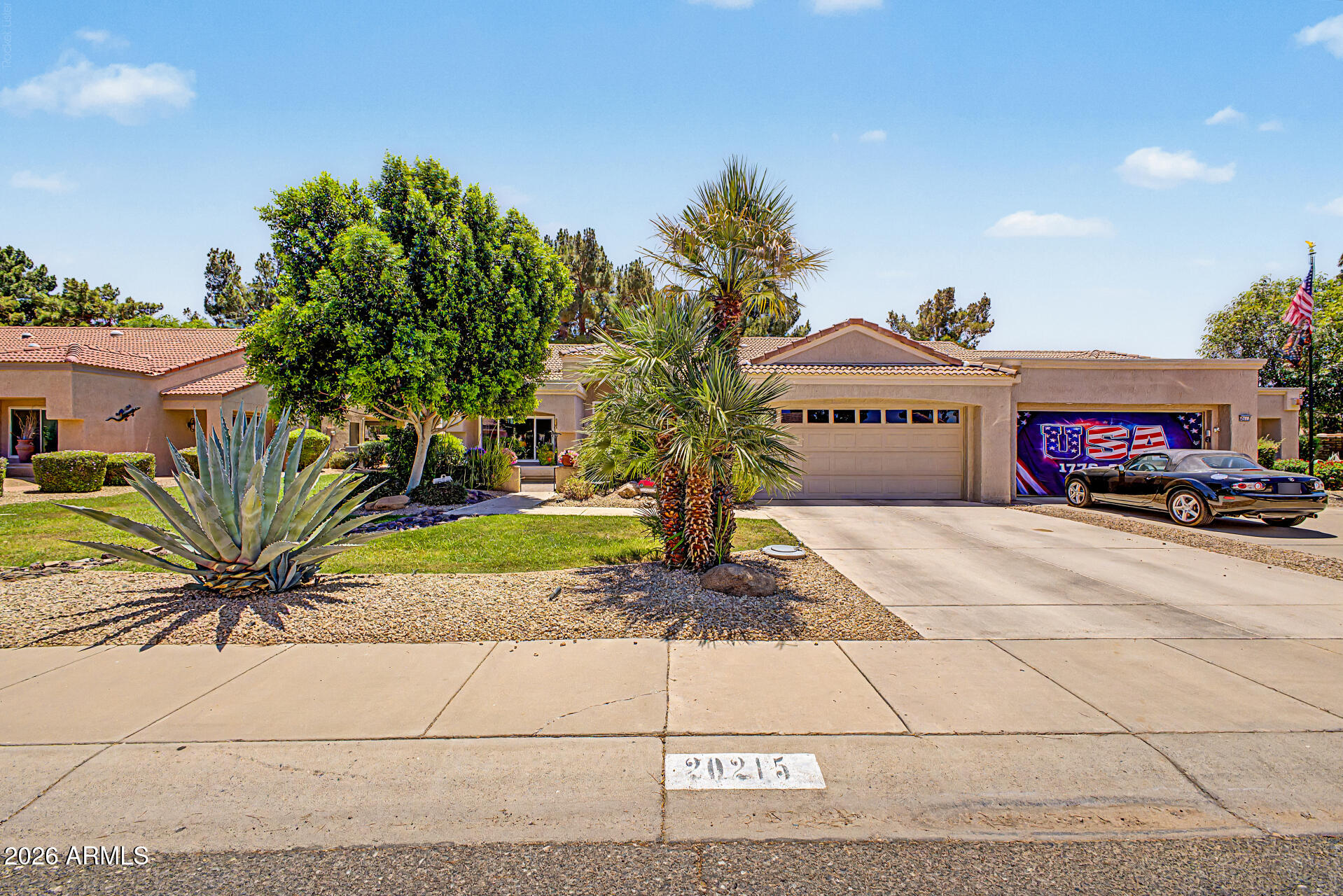 Discover carefree living in the desirable community of Sun City West. This beautifully maintained home is ideally suited for both seasonal visitors and full-time residents. The fully maintenance-free exterior frees you to enjoy everything Sun City West has to offer--its acclaimed theater, recreation centers, library, and world-class golf courses--while building lasting friendships in a warm, genuine community.The thoughtfully designed Granada floor plan offers generous space for entertaining and comfortable daily living. It features formal living and dining areas, an expansive family room with a built-in entertainment center, upgraded kitchen cabinetry with elegant granite countertops, and a bright breakfast nook with a bay window. Here, you can savor your morning coffee while taking in th The coffee while taking in the home's lush green grass yard and impressive large pine trees. The spacious primary suite includes a large walk-in closet and a luxurious master bath with dual sinks, a separate tub, and shower. The second bedroom offers a versatile built-in Murphy Bed/desk wall unit, providing ideal space for guests or a home office. Plantation shutters throughout the home add refined elegance, while the large indoor laundry room and custom cabinetry in the two-car garage provide exceptional storage. This exceptional residence will not last long.