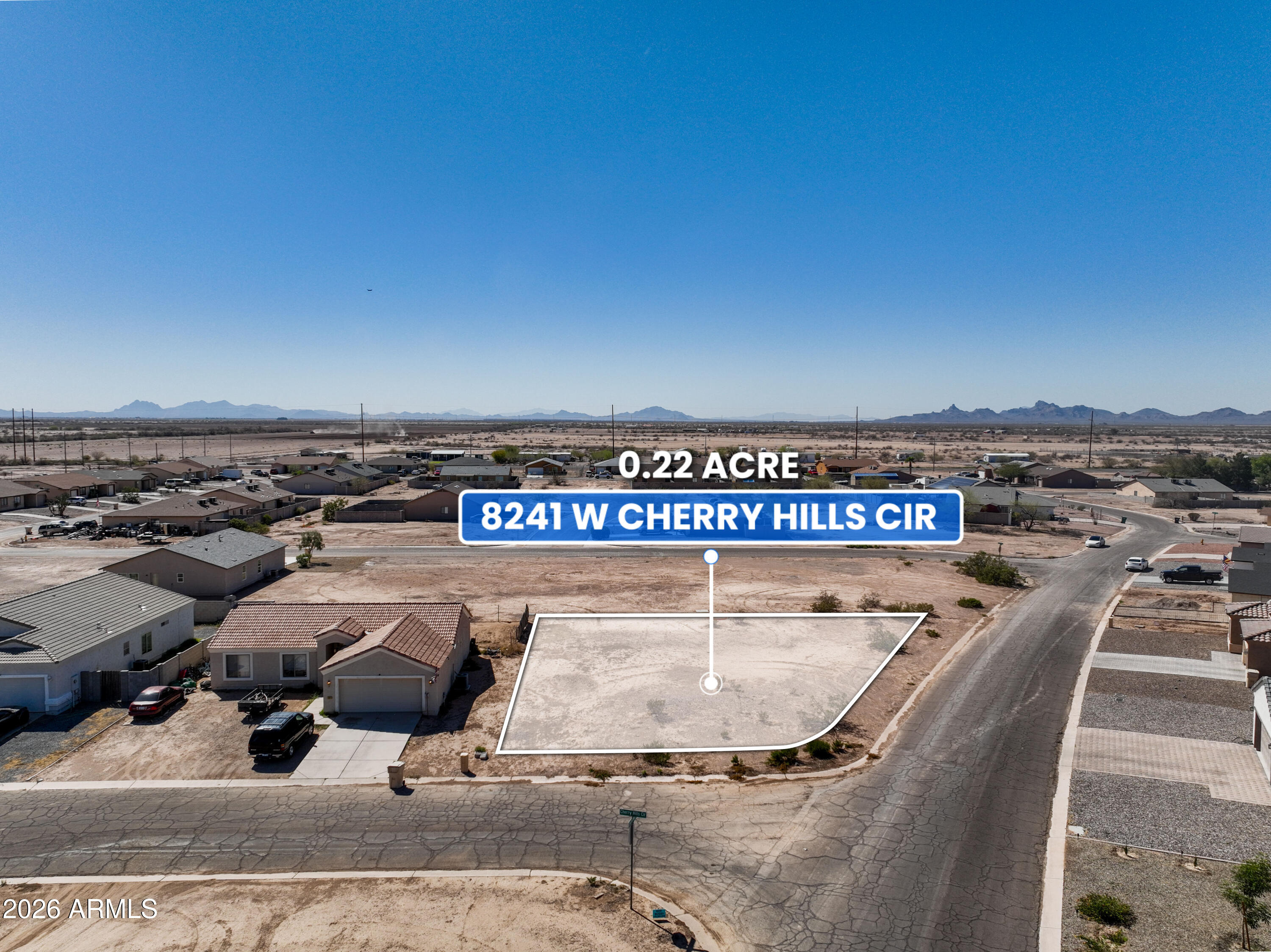 Build your home on this 0.22-acre corner lot in Arizona City. This level residential parcel sits on a paved road with established homes nearby, offering an ideal setting for a site-built home. The lot's corner position provides flexible building options and convenient access while still being located on a quiet neighborhood street. Utilities are nearby and the property is located within an established residential area, making it a great opportunity for a builder or someone ready to design their own home. Arizona City offers easy access to I-10, with a short drive to Casa Grande, Maricopa, and the Phoenix metro area for shopping, dining, and employment.

Bring your plans and take advantage of this well-located residential lot in a growing area.