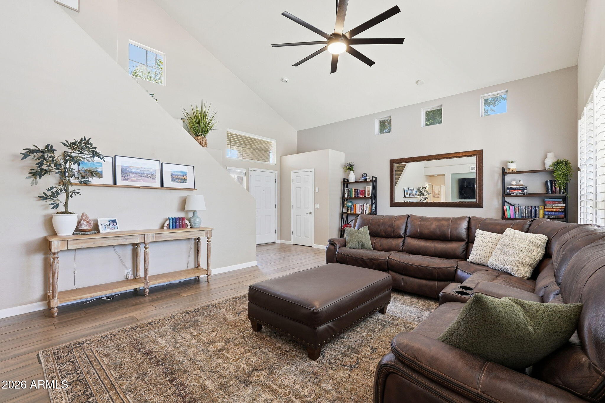 Welcome to this beautifully maintained 3-bedroom, 2.5-bath home on a large lot in the sought-after Carmel Bay at Ocotillo community. Thoughtfully updated throughout, this home has a brand NEW roof (2026), a freshly resurfaced Pebble Tec pool with 7-year warranty (2024) and new pool equipment (2026) -- meaning the big-ticket items are done. Inside, you'll find porcelain wood-look tile throughout the main floor (2020), granite countertops, kitchen island, and updated vanities in both the powder room and guest bath. Upstairs carpet is new (2023). Additional upgrades include new water heater (2021), RO system, water softener, Nest thermostat, Yale keypad entry, and dual-pane windows. The backyard is your private retreat with a play pool, cool deck (2026) and covered patio. See private remarks.