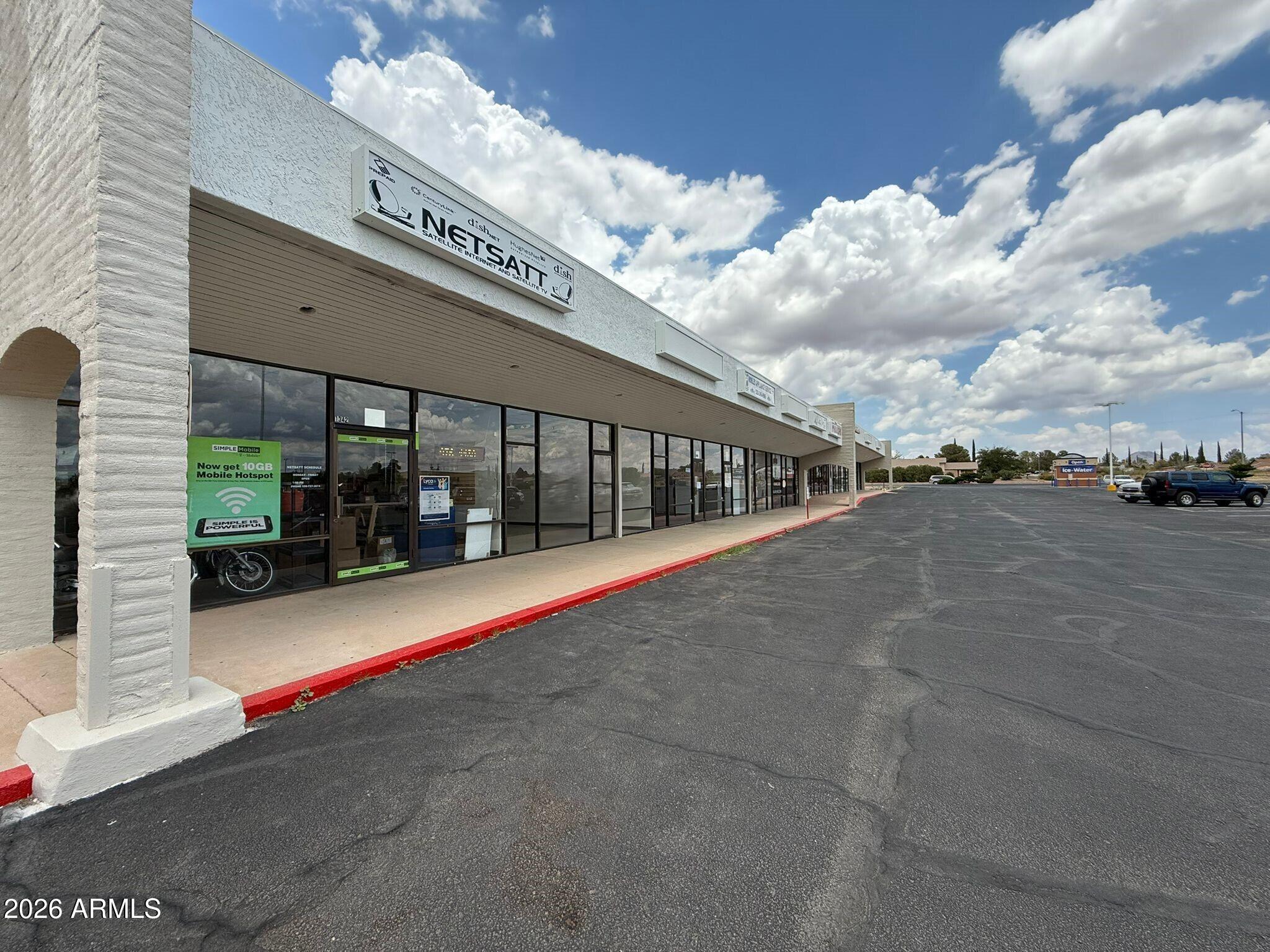Retail store front with great visibility and parking. Ready to open shop.
