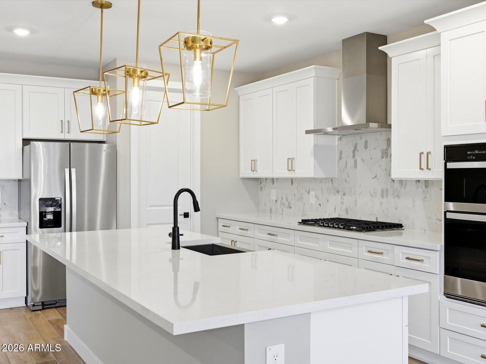 The thoughtfully designed Bailey Plus offers 5 bedrooms and 3 bathrooms, providing plenty of space for growing households or multi-generational living. The open-concept layout connects the kitchen, dining, and great room--ideal for entertaining--while a large island overlooks the main living area and adjacent covered patio. The gourmet kitchen and spa-inspired primary shower add a touch of luxury to everyday living, complemented by quartz countertops, white cabinetry, and wood-look tile flooring throughout main living areas. Generously sized bedrooms, each featuring walk-in closets, create a functional and flexible layout, while the private primary suite offers comfort and separation from the secondary bedrooms. Meritage homes are move-in ready with washer, dryer, refrigerator, and window blinds included. Residents will enjoy thoughtfully designed homes featuring flexible living spaces, covered back patios, and private primary suites for added comfort. Each of our spray foam insulated homes is built with innovative, energy-efficient features designed to help you enjoy more savings, better health, real comfort, and peace of mind.