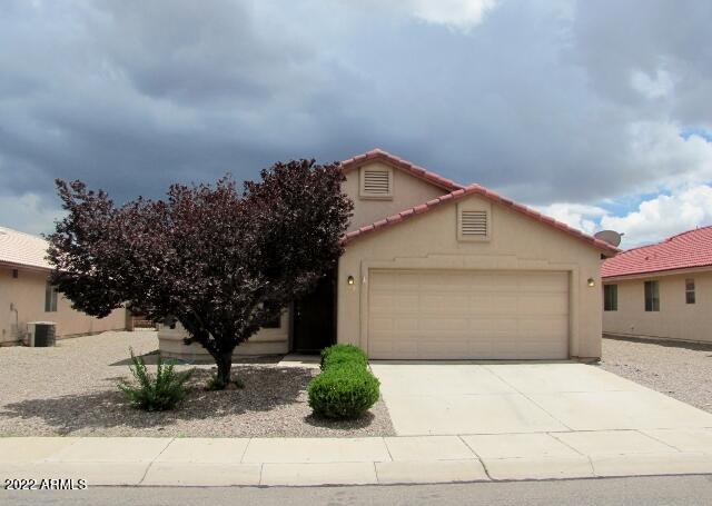 This well-maintained 3BR/1.75BA/2CG, 1575 sq. ft. rental is centrally located in Sierra Vista, AZ minutes from Ft. Huachuca, shopping, PDS Elementary and Canyon Vista Medical Center, The open floor plan includes a large great room, modern kitchen w/ S/S appliances & butcher block counterrops,  central A/C, vaulted ceilings & covered back patio.  The property is walking distance to Chaparral Village Park.  Call today!
