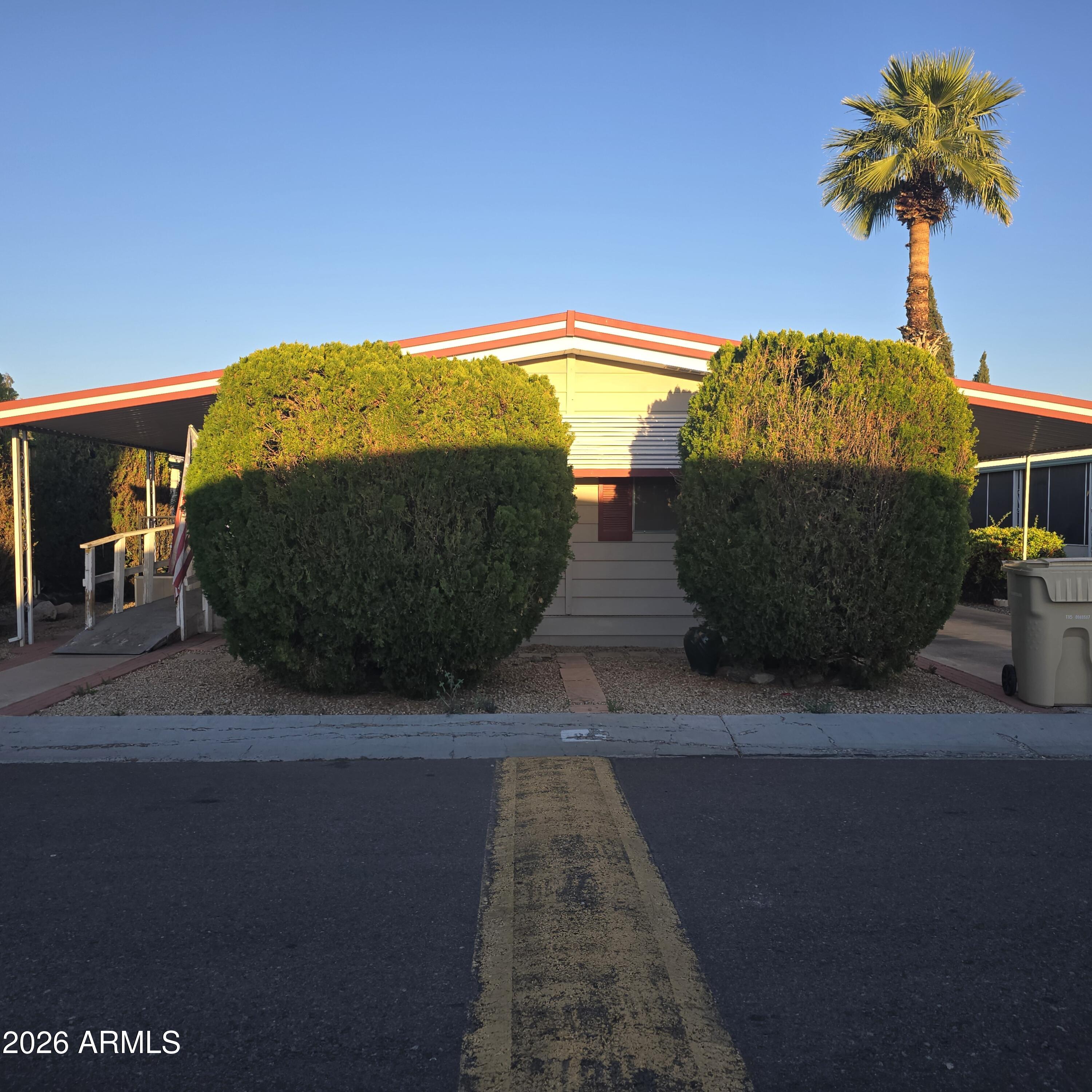 ON LEASED LAND:

Dont miss out on this 2 bedroom 2 bath manufactured home with a den. Very spacious Kitchen.  Roof just replaced in February, new hot water heater and washer.  All appliances convey.   

Located in an age restricted gated resort style community.  Community features pool, spa, pickleball, billiards, work out facility.  Lots of activities.