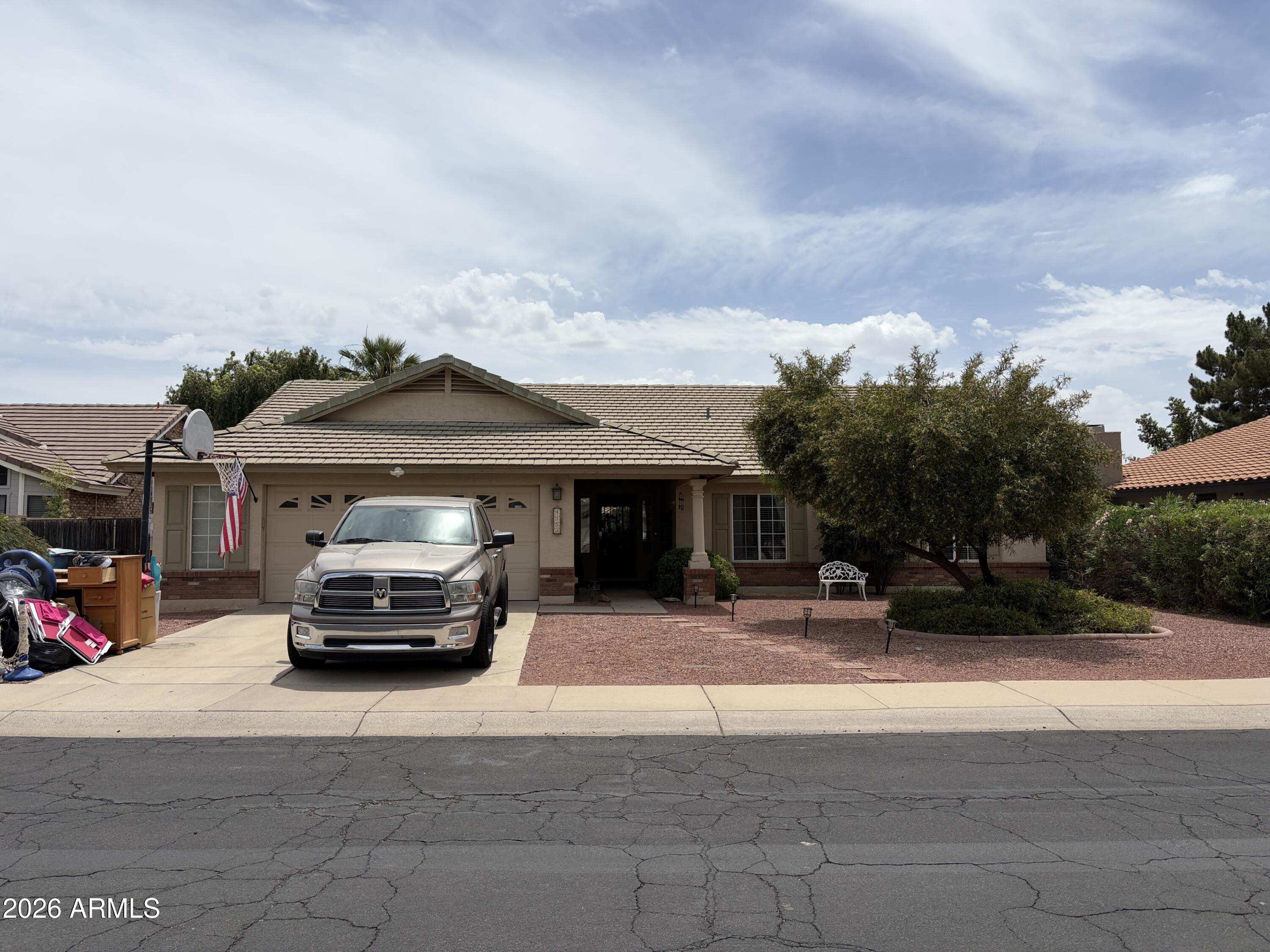 Single-level Glendale home in Adobe Hills with 4 bedrooms, 2 baths, 1,942 sq ft and a 9,110 sq ft lot. Interior features include tile flooring, granite countertops, eat-in kitchen, breakfast bar, pantry and a living room fireplace. The backyard offers a private pool and spa, fire pit and low-maintenance desert landscaping. Additional highlights include a 2-car garage, no HOA, and major recent updates: roof replaced in 2026, HVAC replaced in 2020 and water heater replaced in 2024. Conveniently located near shopping, dining and freeway access.