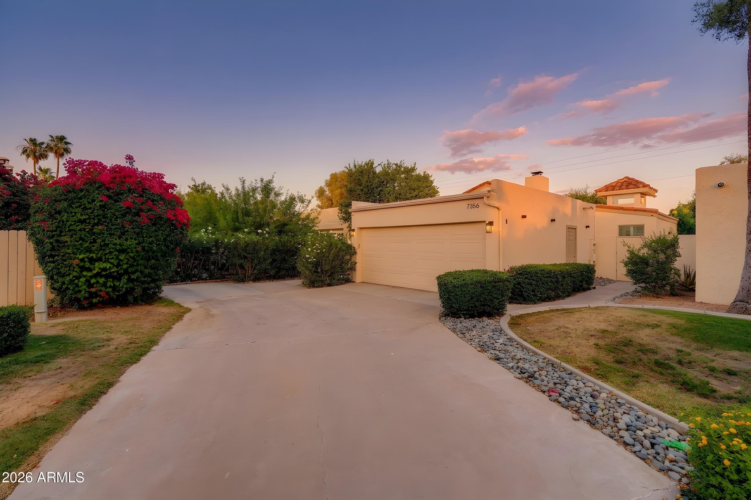 **MOTIVATED**Where quality, refinement and comfort meet! A uniquely spacious home throughout! This is a MUST SEE Vaulted and beamed ceilings soars above the open family room for easy entertaining and living. Two NEW sliders provide access to your private front courtyard or to the backyard with a raised deck and a heated pool to enjoy year round. The primary bedroom has access to the private backyard. 
There is a dedicated office just off the gorgeous kitchen complete with butcher block countertops. 

Upgrades: Two sliding doors are new 
**Expanded Electrical Panel - 2018 
**New HVAC 2018
**Pool Heater replaced - 2021
**New Water line - 2021
**New Water Heater-2024 
**Full Roof replacement - 2024 
**New Water Softener - 2025 
**New Pool Pump - 2026 
**New Exterior Paint with 5 Y