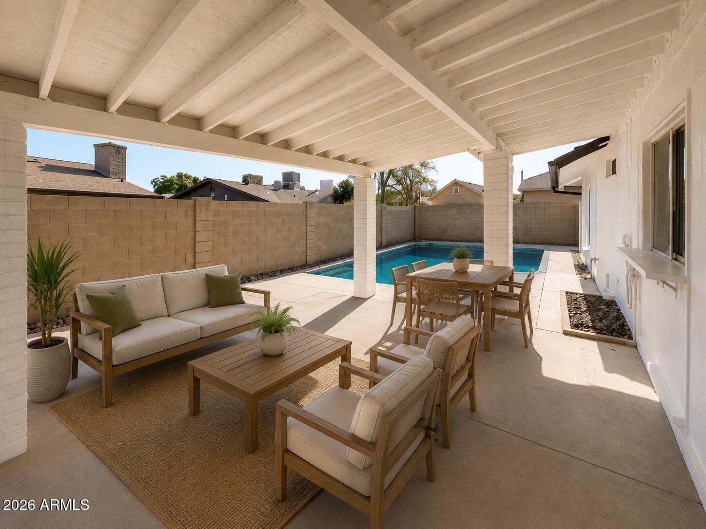 NOW FHA ELIGIBLE 
Great neighborhood in Glendale,  features dramatic vaulted ceilings and a cozy fireplace that creates the perfect focal point for relaxing or entertaining guests. The separate family room opens seamlessly to the kitchen. open concept floor plan with luxury wood-look flooring, recessed lighting, modern ceiling fans, and designer finishes throughout. The fully renovated kitchen is a true showstopper, featuring white shaker cabinets, quartz countertops, stainless steel appliances, brushed gold hardware, custom blue tile backsplash, and a spacious breakfast bar perfect for entertaining.

bathrooms have been thoughtfully updated with dual vanities, marble-style countertops, modern fixtures, and a sleek glass-enclosed shower with elegant gold accents. Large picture windows fill the home with natural light while offering beautiful views of the private backyard and sparkling pool, ideal for relaxing or hosting guests during Arizona summers.

Conveniently located near shopping, dining, schools, parks, and freeway access, this move-in-ready Glendale home offers the perfect blend of style, comfort, and functionality. Whether you're searching for a fully remodeled home in Glendale AZ or  a modern pool home