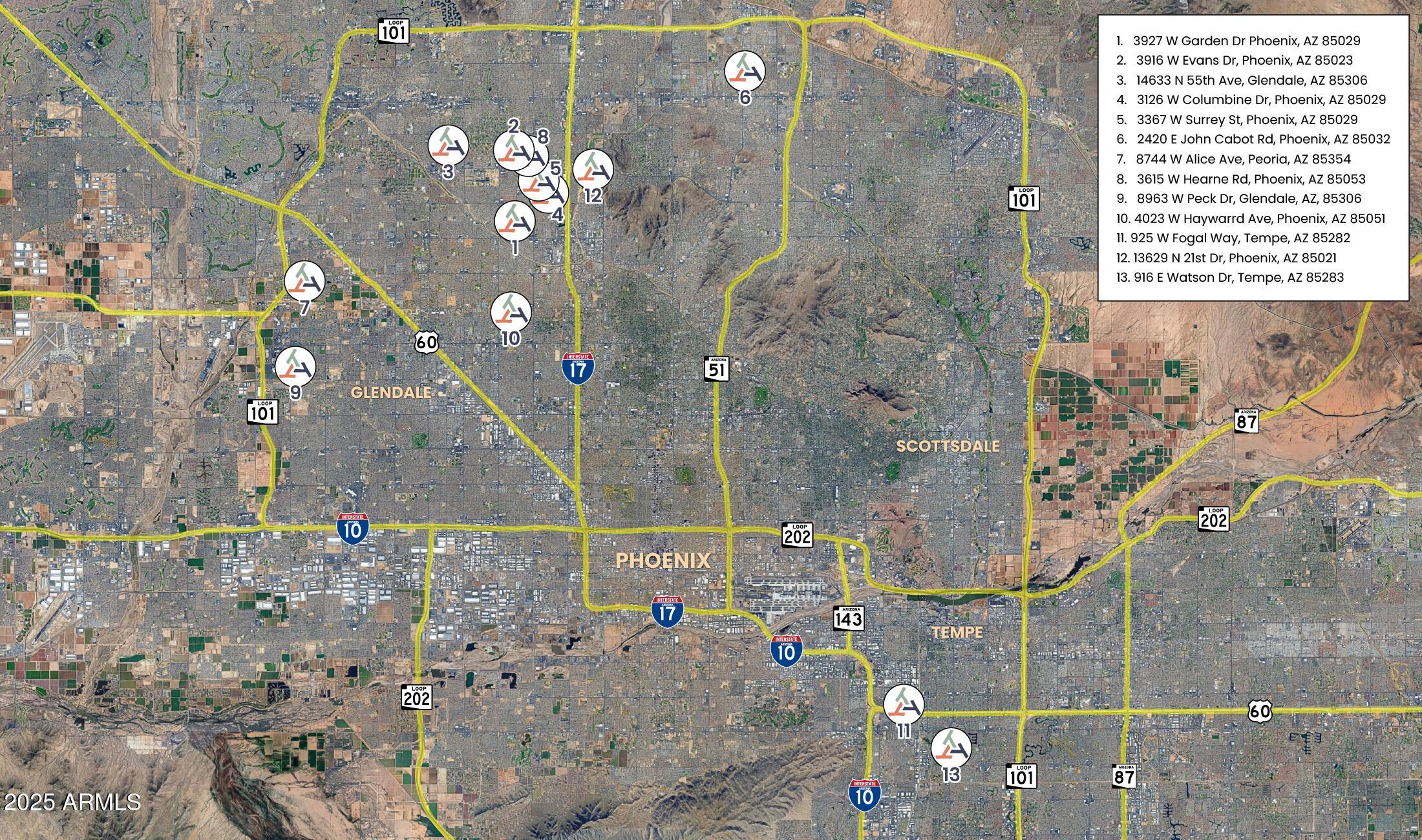 The subject portfolio consists of thirteen group home facilities across Phoenix, Glendale, Peoria, and Tempe. The homes have been operated as BHRF's (Behavioral Health Residential Facilities) for over 30 years through AllThrive365 (nonprofit), formerly known as Foundation for Senior Living (with over 50 years of operational history). The portfolio / sale is subject to a 10- year leaseback, providing an investor with a great passive income investment opportunity.