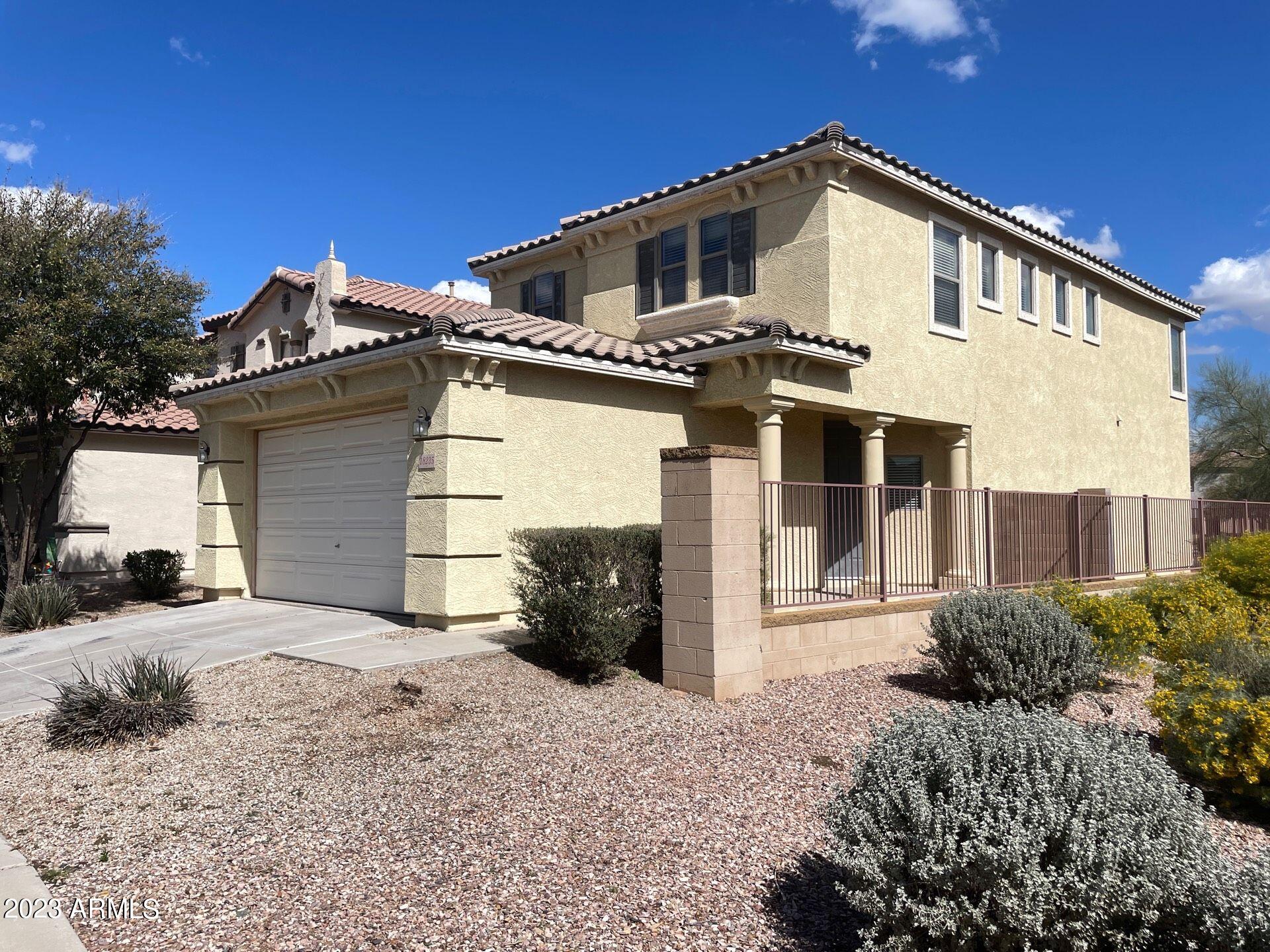 Bright, open, well maintained home on a premium view lot.  Interior just freshly painted.  Great room has built-in bench with baskets. Large, open, eat-in kitchen has recessed lighting, kitchen island and lots of counter space. First floor also has a den, 1/2 bath and lots of storage space. The second floor has three bedrooms, two full baths, laundry room and loft. Laundry room has built in cabinets. Radiant roof barrier to help with electric bills. Community has a community pool, walking paths, and parks galore. Back yard has view fence