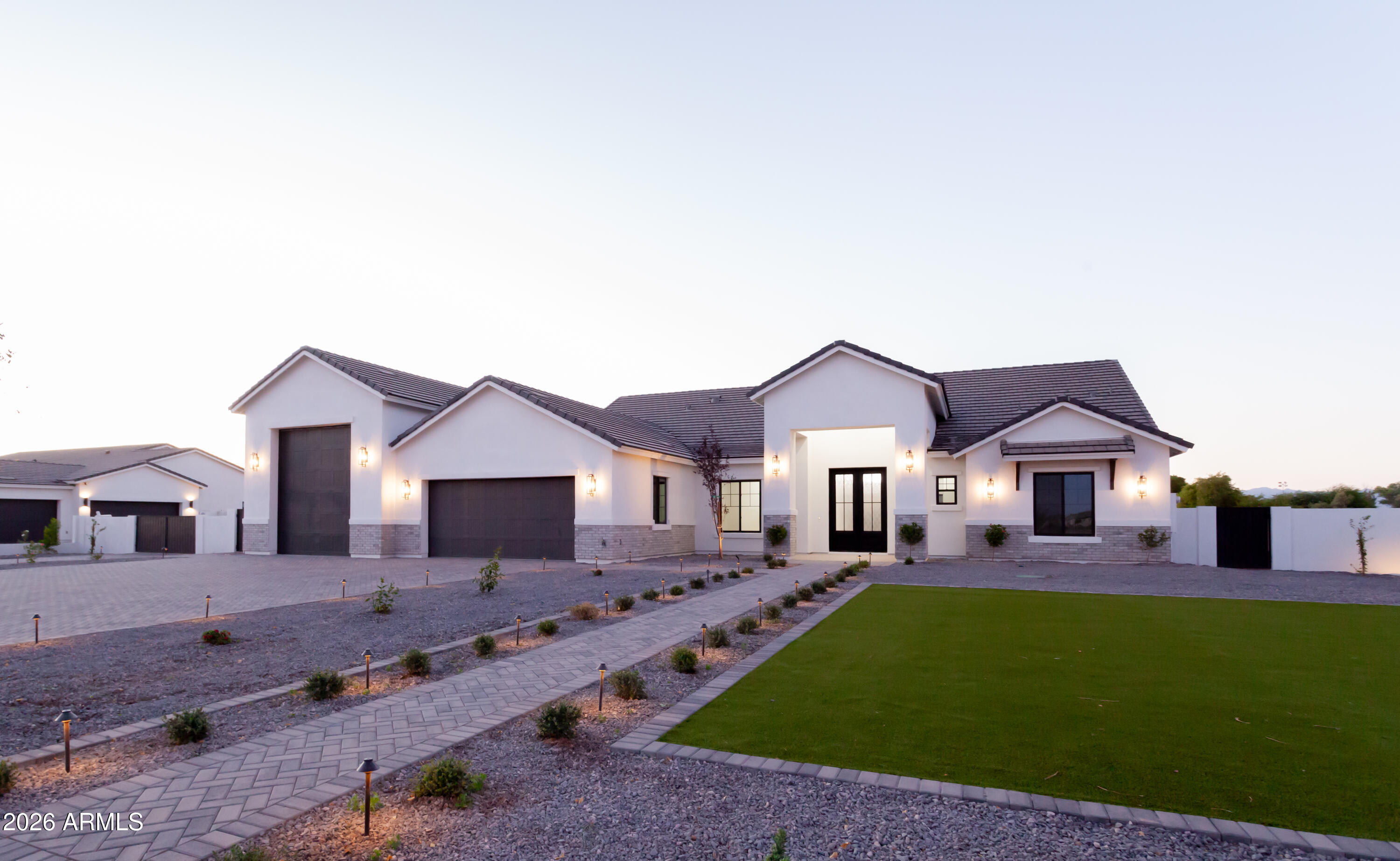 *Just Completed* Brand-new custom home on acreage with NO HOA! This single-level home offers a spacious open floor plan with 4 bedrooms, 4 bathrooms, a private office, 2-car garage, and RV garage. Designed for modern living, it features a large great room, gourmet kitchen with oversized island and walk-in pantry, and a luxurious primary suite with spa-inspired bath and oversized closet. Enjoy a covered patio and expansive lot with endless possibilities for a pool, guest casita, shop, or outdoor entertaining. Custom-home living with space, privacy, and convenience near Queen Creek shopping and dining.
