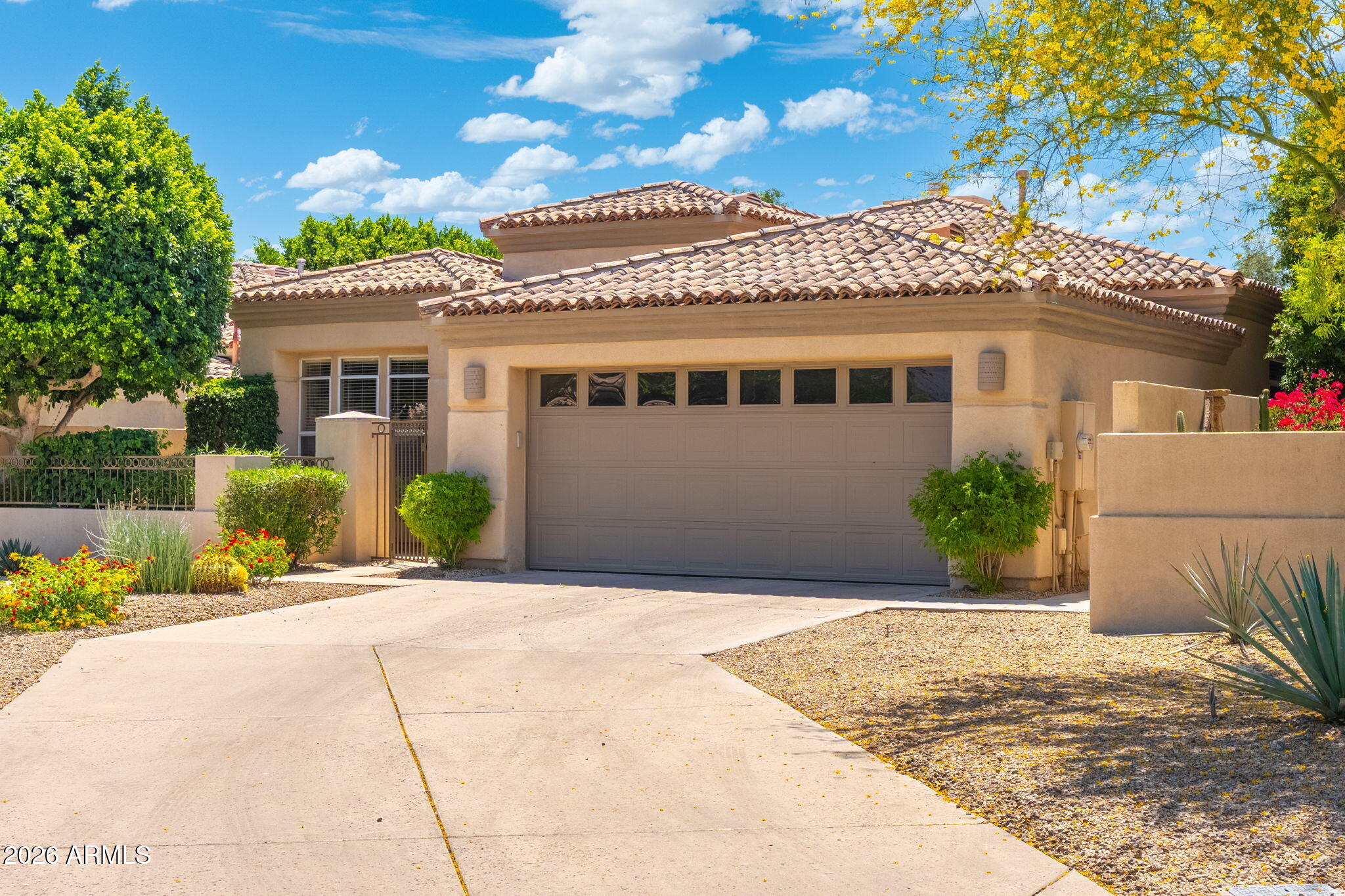 CROWN POINT 2 -Just 36 detached patio homes located along the TPC of Scottsdale's Stadium course in the Famed Princess TPC neighborhood. Detached patio home featuring a front courtyard for morning coffee. Lush Private backyard with stone hard scape and turf. Fresh interior paint, granite counter tops. Meticulously maintained by long term owner. CENTRALLY LOCATED, just a few minutes to everything North Scottsdale offers. Shopping and dining at Kierland and the 101. Think Buck & Rider or The Henry and JSX airlines! Luxury auto, Mayo Clinic. Enjoy the walking paths at the TPC sports park, hike and bike miles of trails in the McDowell Mountain Preserve. PLUS
you are next door to 36 holes of TPC Golf. 
Join the fitness/social memberships at the Fairmont, it's like being a hotel guest every da