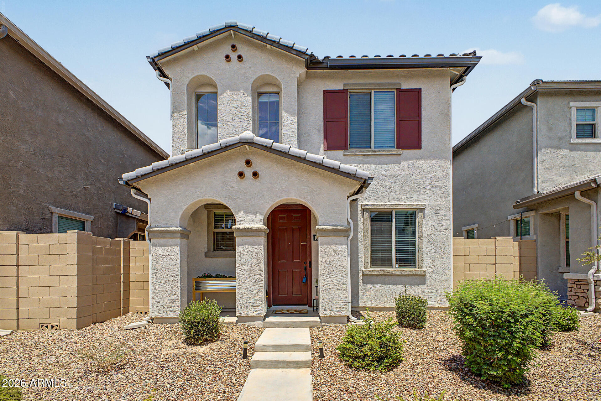 This pristine, single-owner home is move-in ready and ideally located within the neighborhood. The main floor features durable tile flooring and a kitchen upgraded with granite countertops. Upstairs, an extra-wide landing connects the primary suite and additional bedrooms. The primary bathroom includes dual sinks and generous storage. Outside, enjoy a low-maintenance backyard complete with artificial turf and pavers.