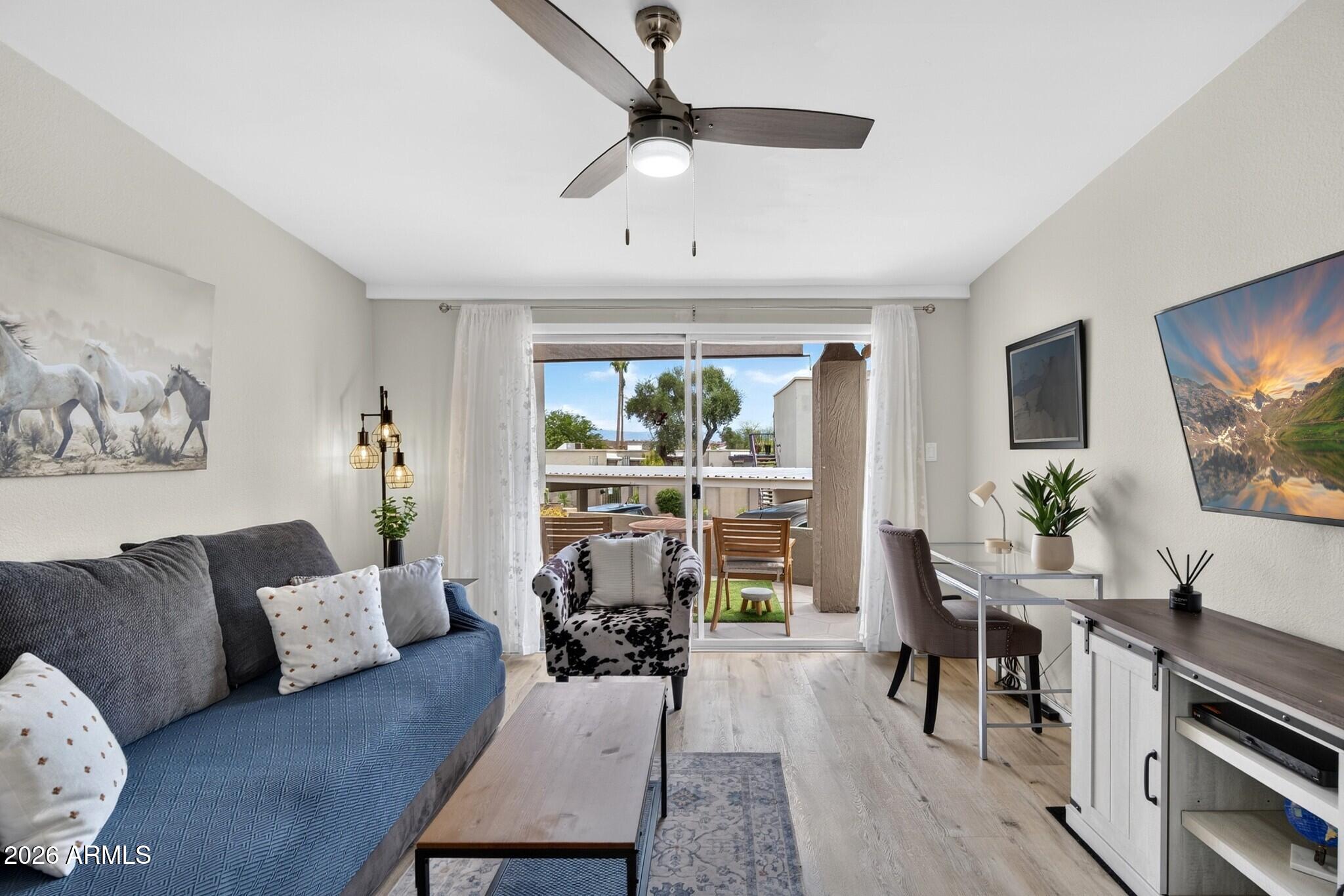 **Nearly $40,000 in Renovations!** This beautifully updated Fountain Hills condominium is truly move-in ready. Extensive improvements include all-new drywall, new flooring, modern lighting, stylish ceiling fans, and a new roof, creating a fresh, contemporary feel throughout.  Enjoy low-maintenance living with access to the community swimming pool, all while being just minutes from Fountain Park, shopping, dining, golf, and hiking trails. Whether you're searching for a full-time residence or a seasonal retreat, this beautifully renovated home is a must-see.