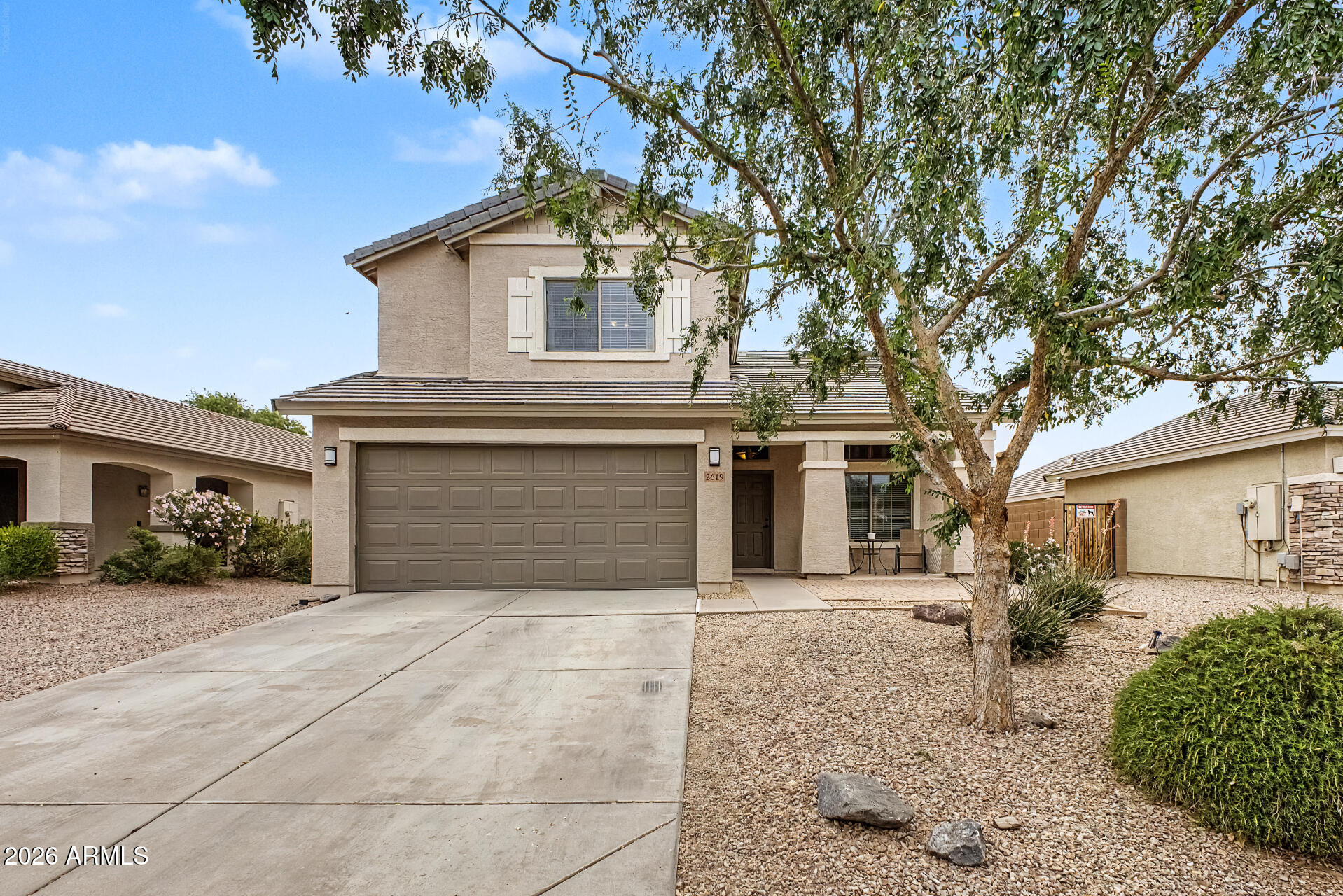 Discover the perfect blend of comfort and convenience in this beautiful 4-bedroom, 2.5-bathroom home located in the desirable San Tan Heights community. Spanning nearly 1,966 square feet, this residence has been thoughtfully refreshed to offer a pristine, worry-free living experience. Enjoy ultimate peace of mind with a brand-new AC unit, ensuring you stay cool during the Arizona summers while benefiting from improved energy efficiency. The property features full-size RV parking with ample side-yard space, perfect for RVs, trailers, boats, and additional storage needs.