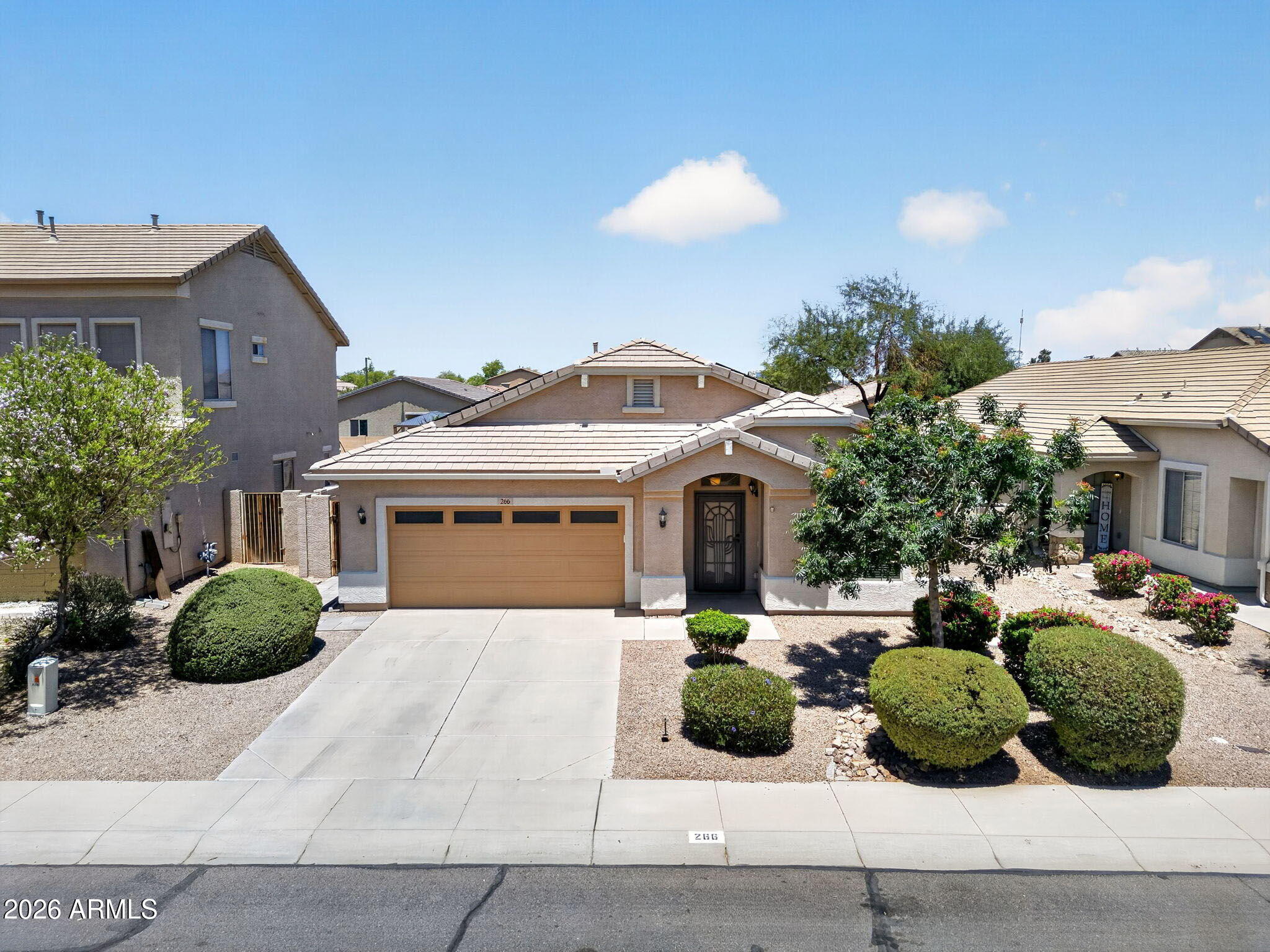Updated and well-maintained, this home offers a functional open layout with modern touches throughout. Interior upgrades include new LVP flooring, new carpet in bedrooms, updated countertops, and newer appliances. The kitchen features an undermount sink, RO system, and flows seamlessly into the main living area. The spacious primary suite includes a large walk-in shower (no tub), double sinks, and added vanity space. A versatile bonus room with sliding door adds flexibility. Step outside to an extended covered patio with lighting and fans, pavers, built-in bench, and fire pit--perfect for entertaining. Additional features include a newer HVAC system, newer garage door opener, and solar lease for energy efficiency.