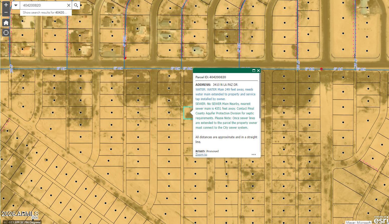 TOLTEC/ARIZONA VALLEY UNIT THIRTY ONE - Land