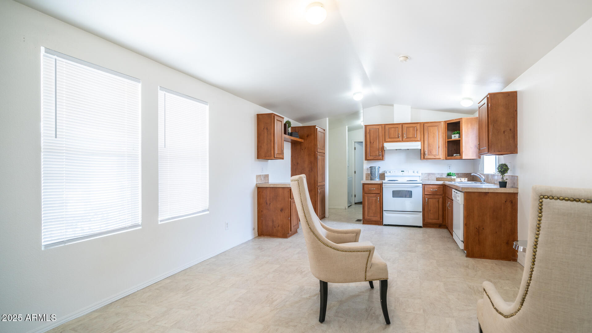 Welcome home to this charming 2-bedroom, 2-bathroom manufactured home, perfectly situated in a vibrant, well-maintained community! This cozy yet spacious home offers an inviting open floor plan, perfect for entertaining or simply relaxing in comfort.
Step into a bright and airy living area, seamlessly flowing into the kitchen and dining space, where you'll find ample cabinet storage and modern appliances. The primary suite features a private en-suite bath, while the second bedroom is perfect for guests.
As part of this wonderful community, you enjoy resort-style amenities, including a sparkling swimming pool, sports courts and well-kept common areas. Plus, with easy access to major freeways and shopping centers.